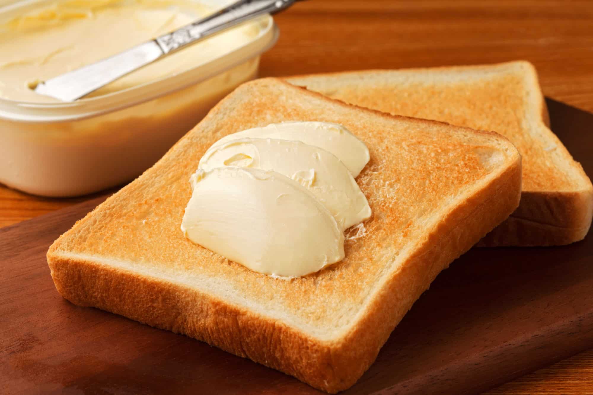 Margarine on toast