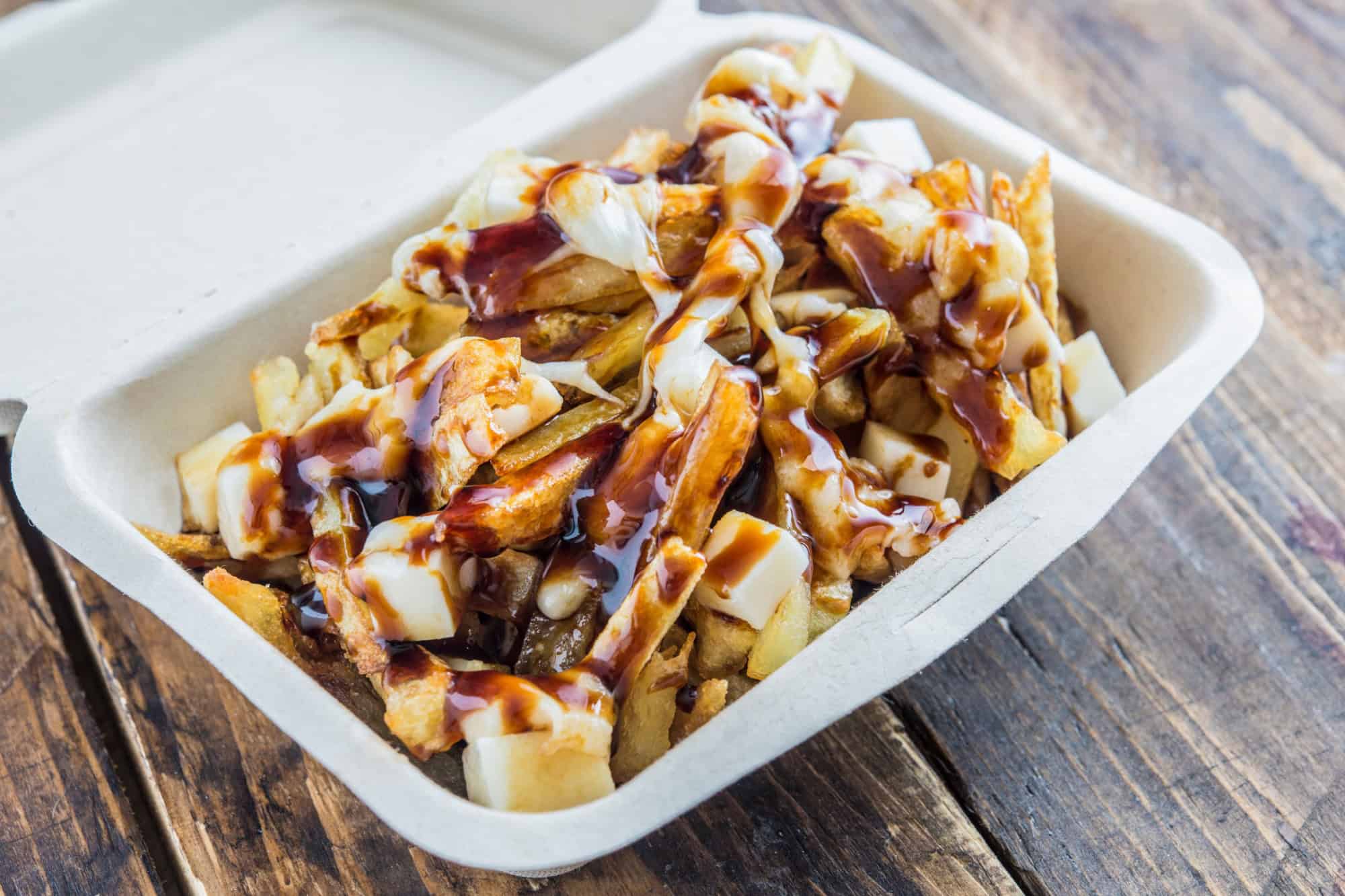 Poutine typical street food in Canada