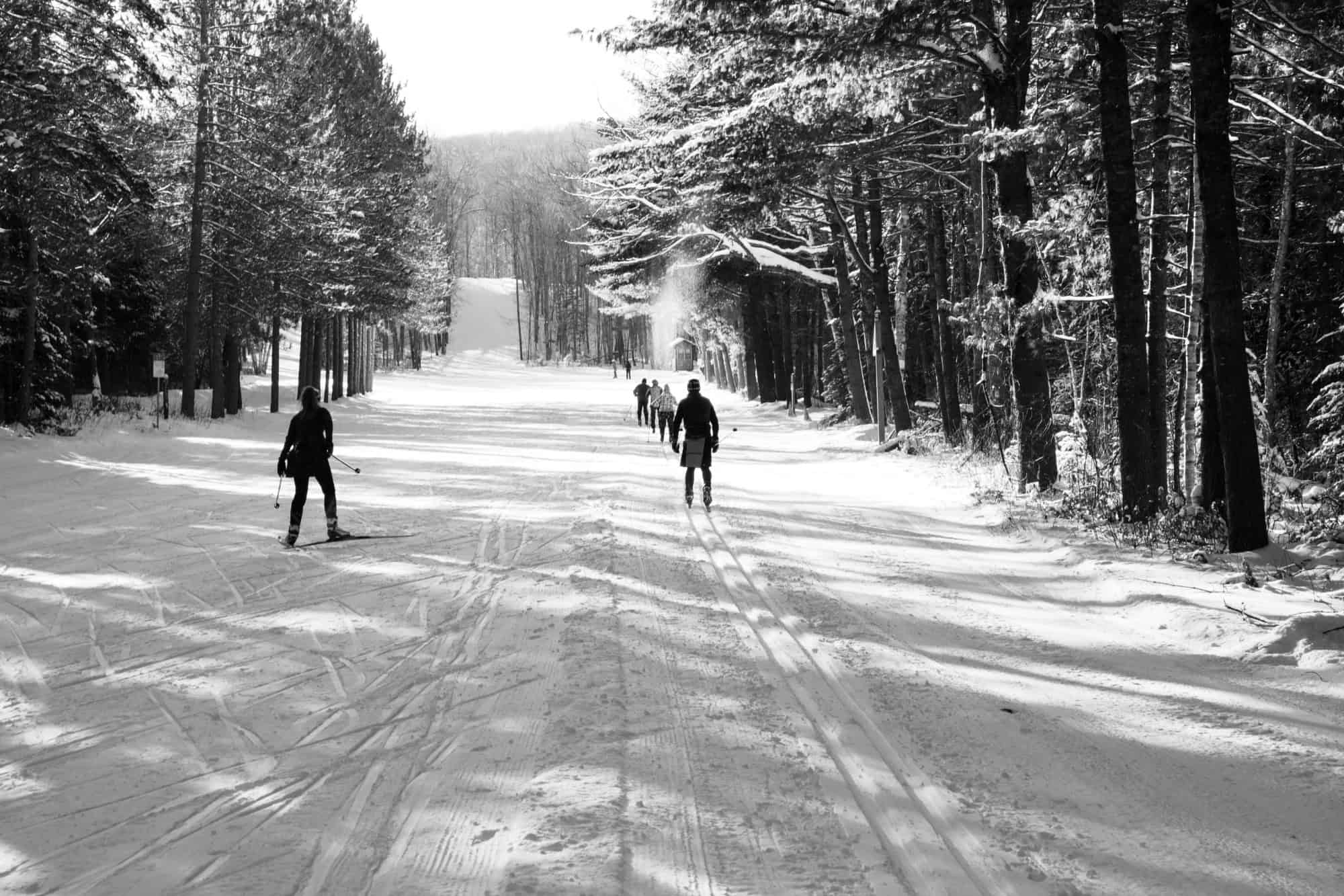 Arrowhead Provincial Park Huntsville Ontario Canada Jan 18 2022. Nordic and Classic cross-country ski trails open at Arrowhead Provincial Park.