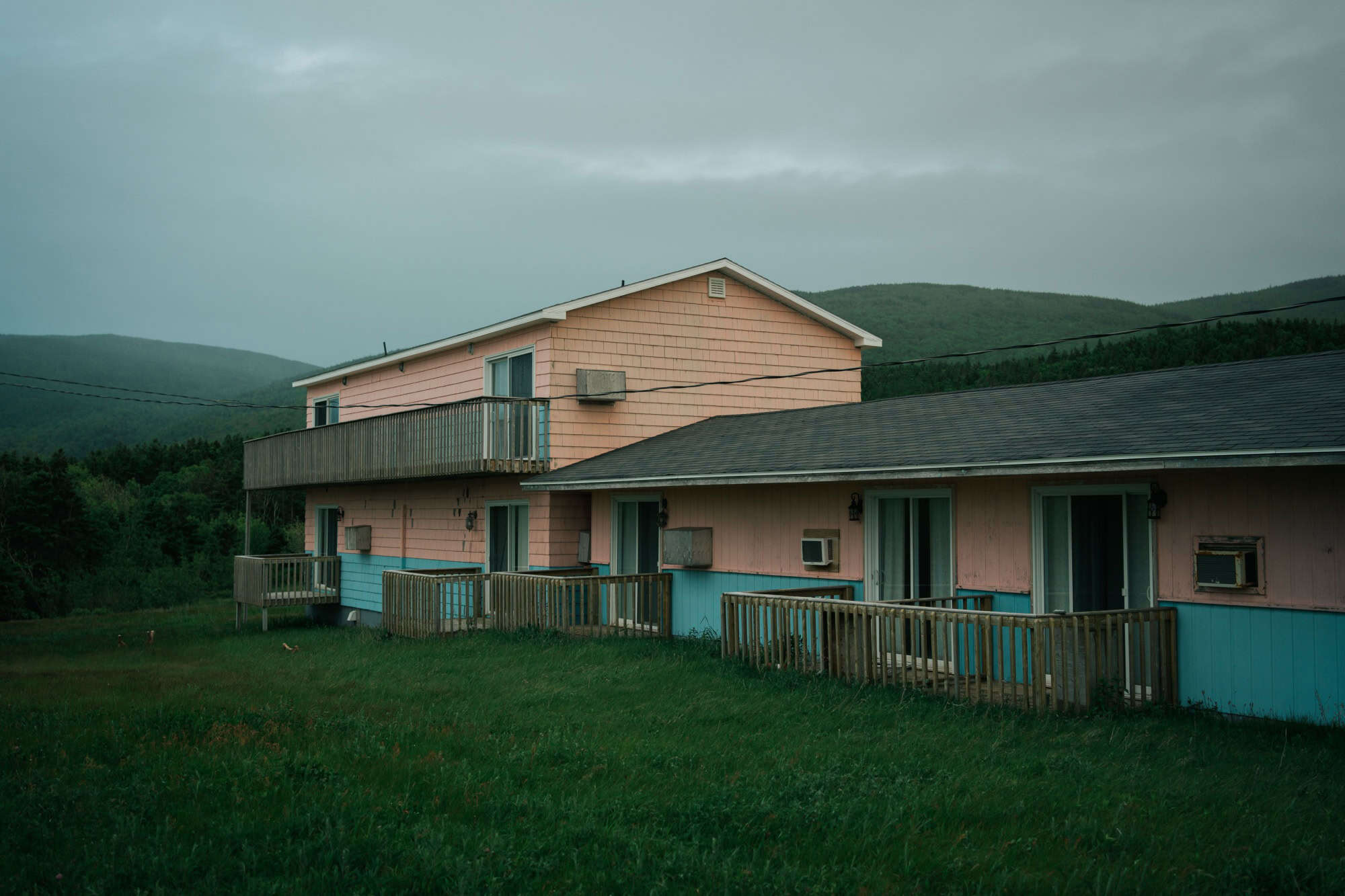 An abandoned motel along the Cabot Trail, Pleasant Bay, Nova Scotia, Canada