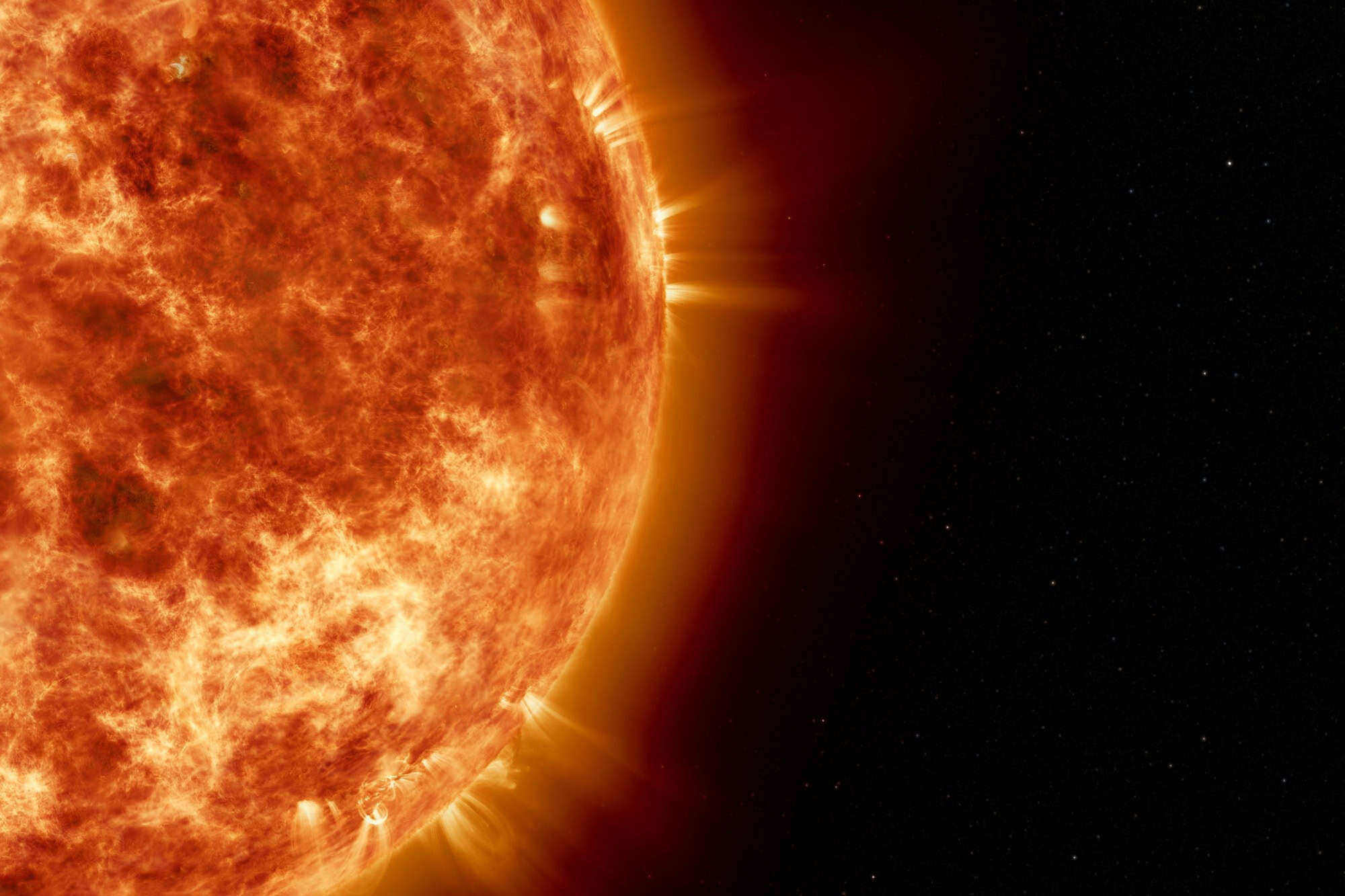 Earth's sun in outer space.