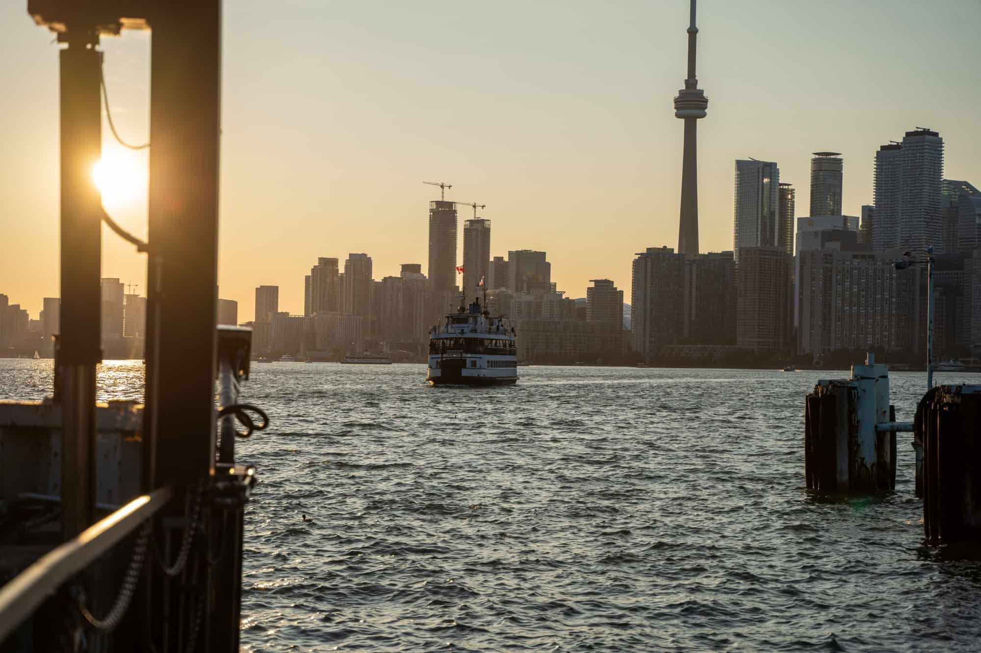 Ward's Island ferry dock in the Toronto Islands. Toronto, Canada