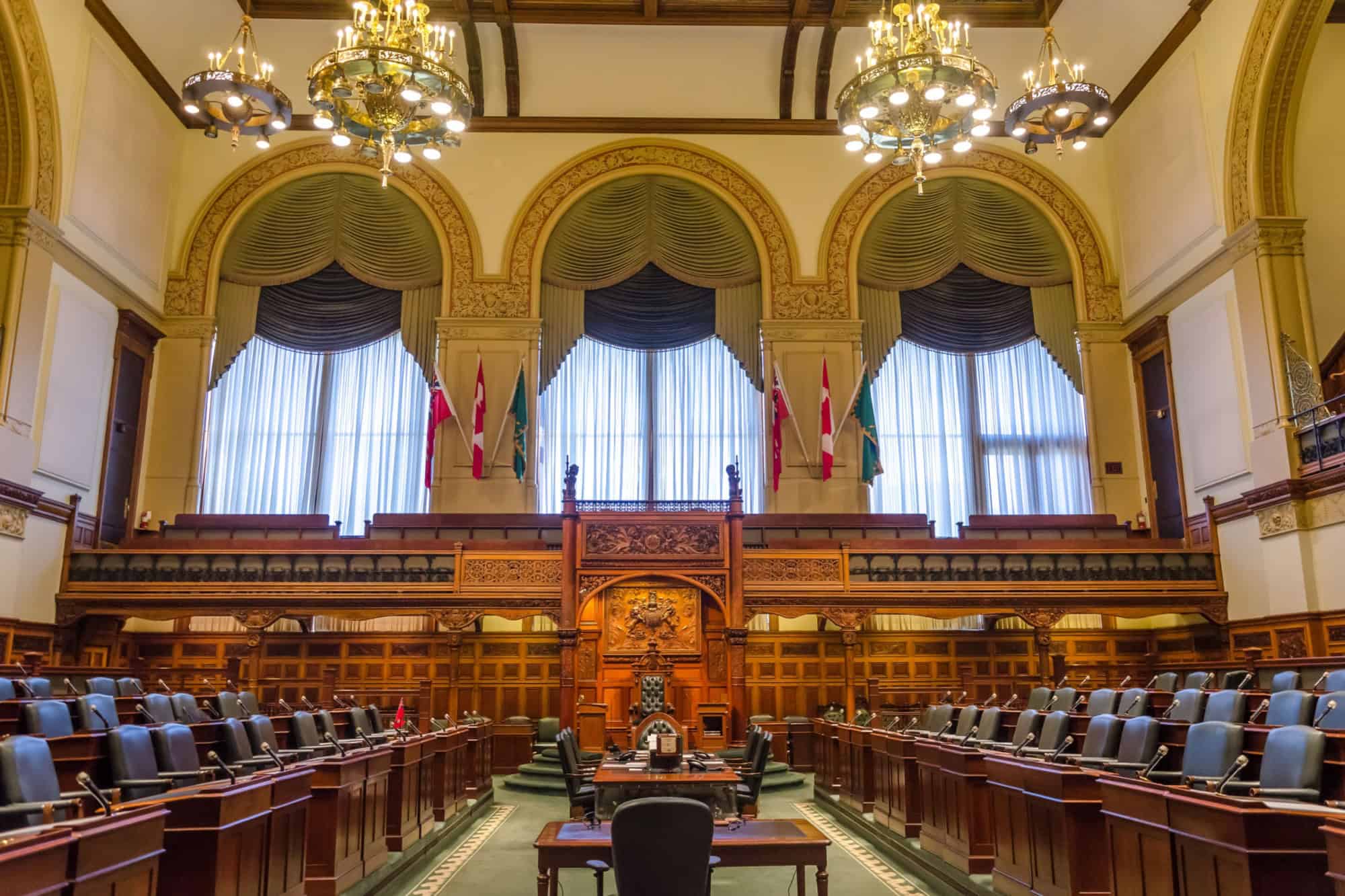 Interior of Queen's Park legislative buildings.