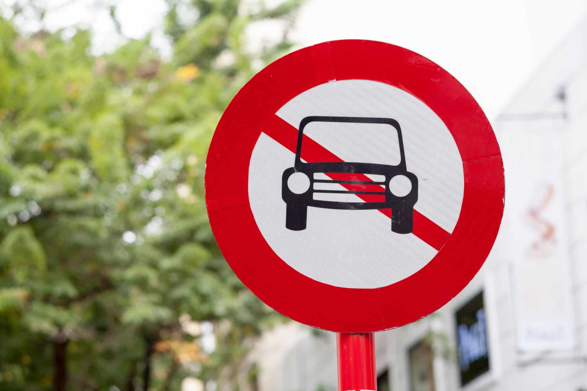 forbidden cars, No car or no parking traffic sign