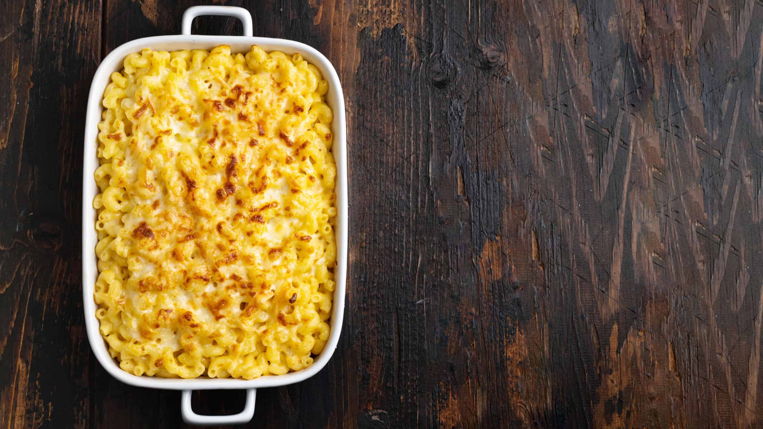 Mac n cheese in dish