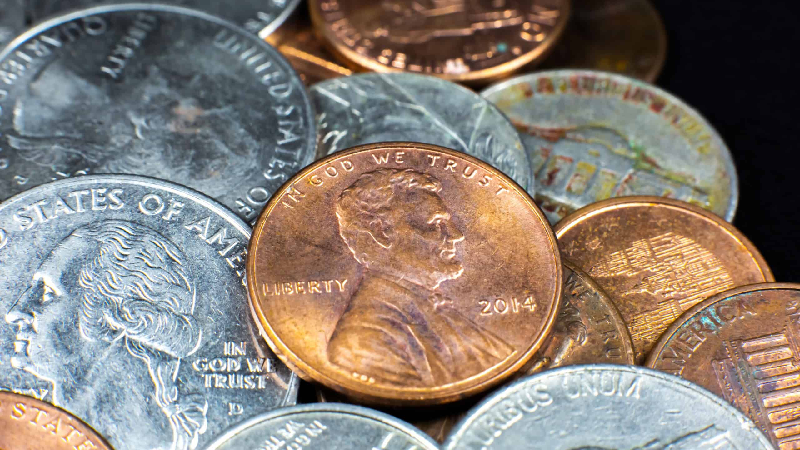 American cents close up photo