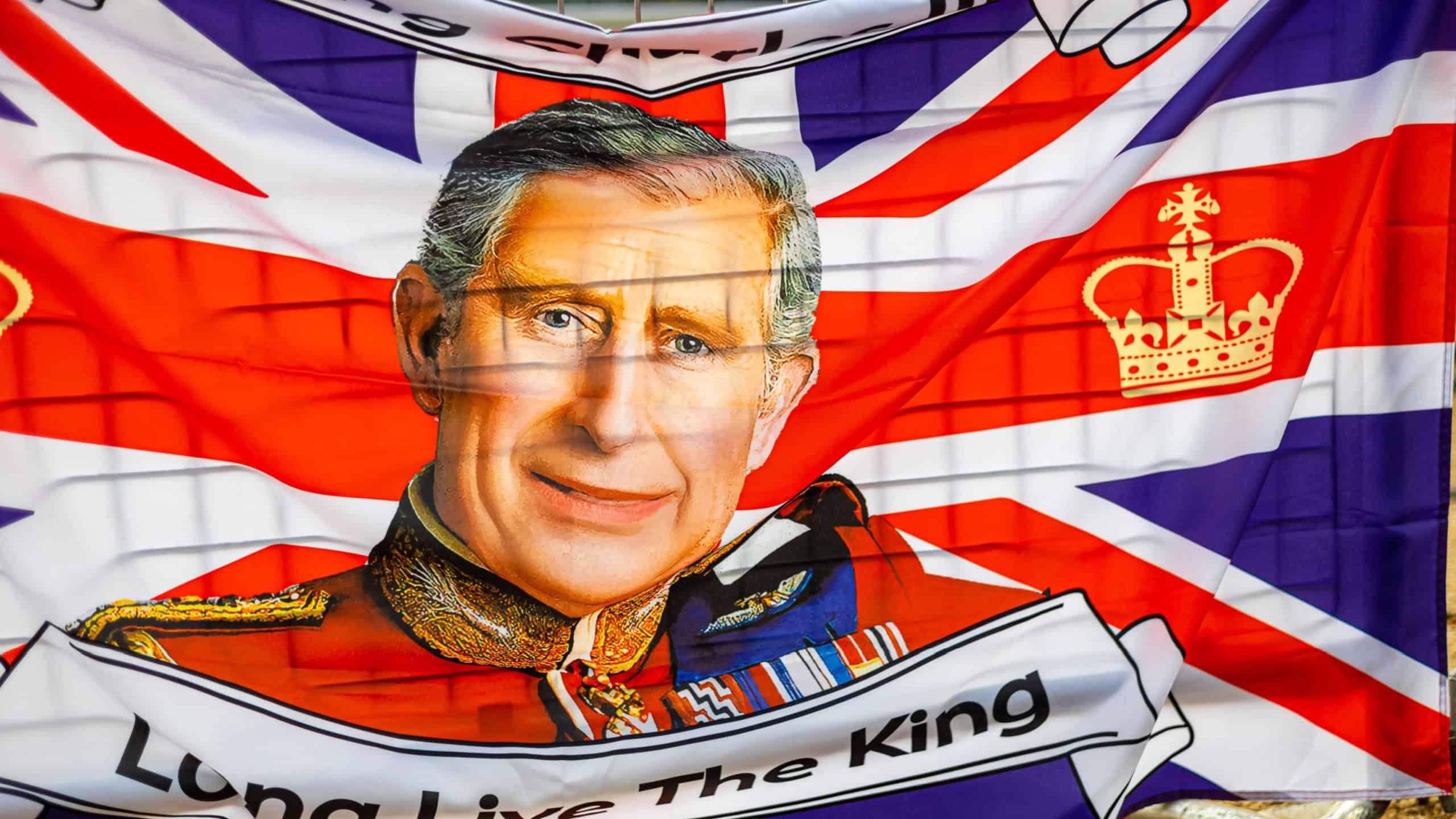 London UK - May 6 2023: London decorated for Charles III coronation in May 2023, England, UK