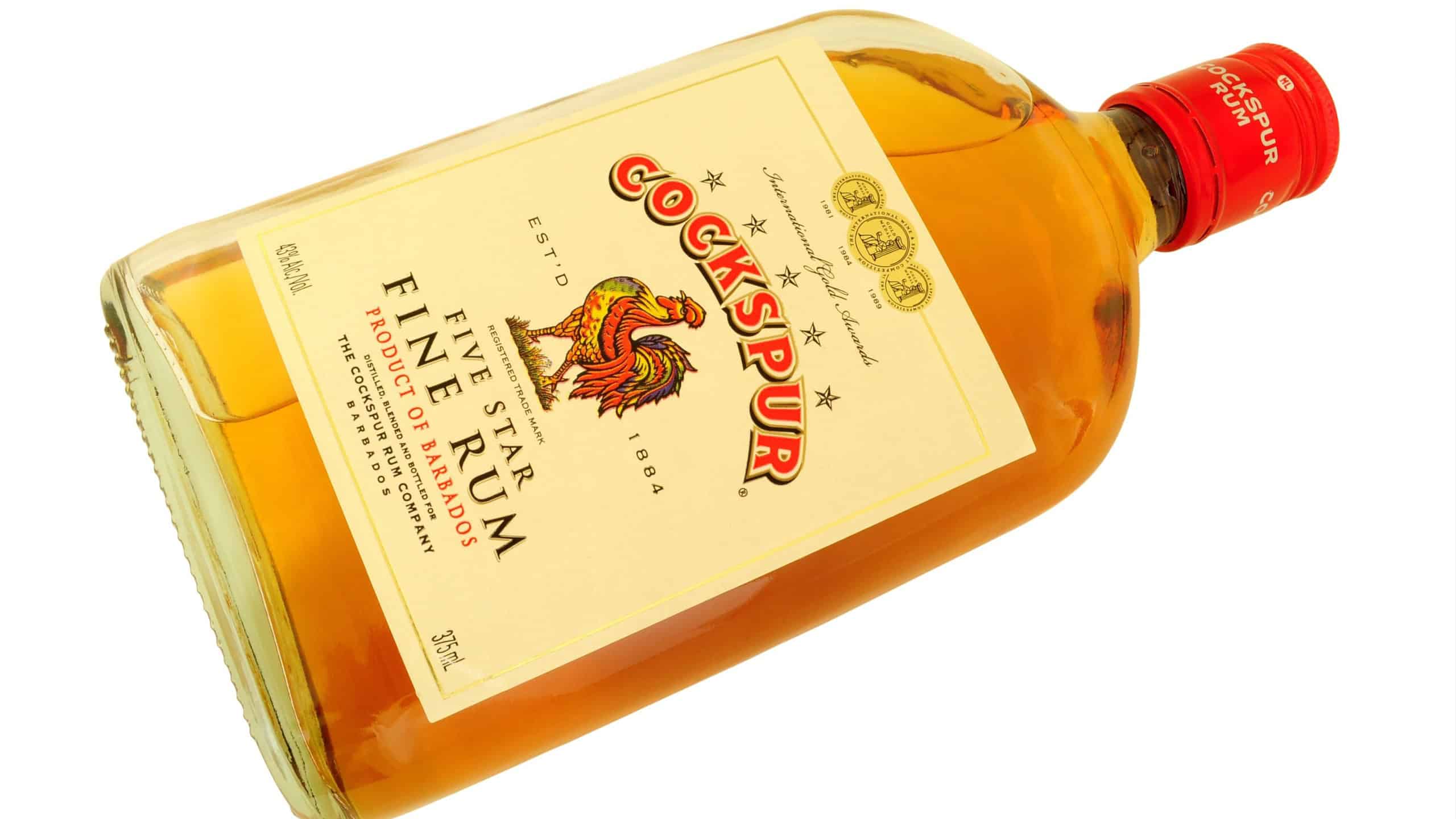 Cockspur rum company fine five star Barbados rum in a 375ml bottle