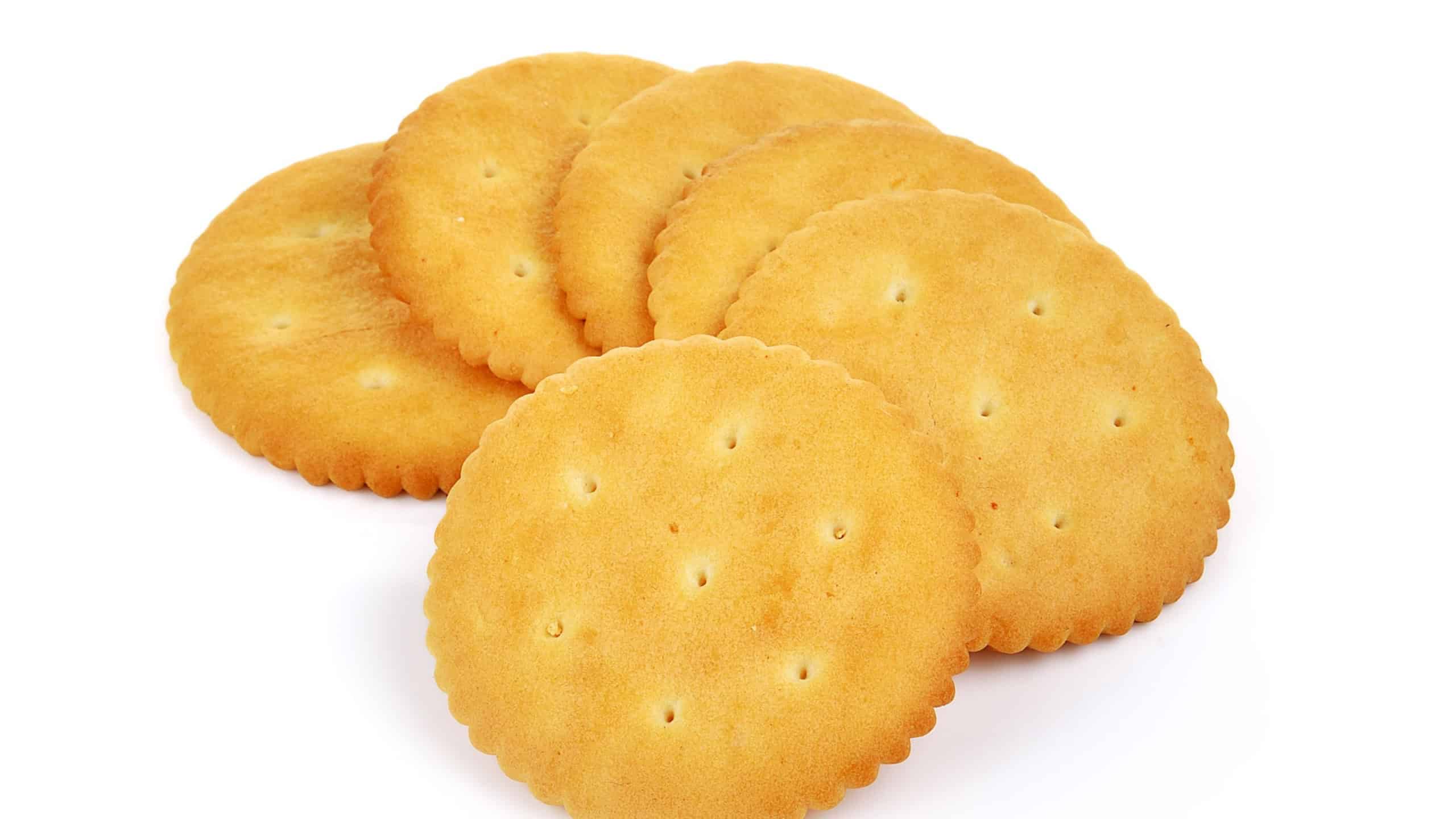 Cracker isolated on over white background