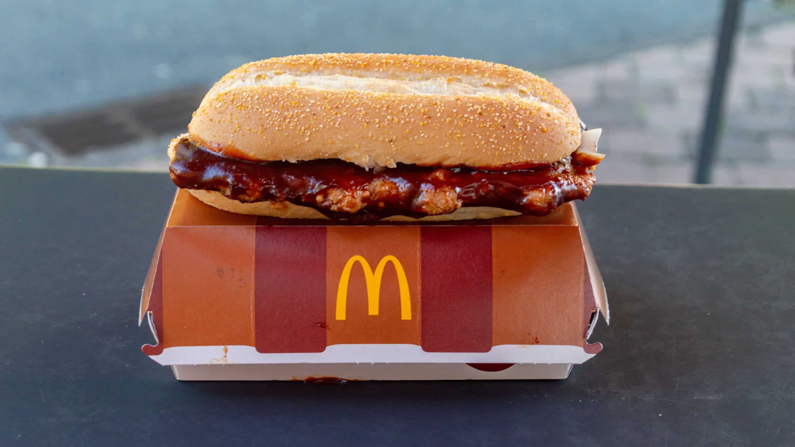 Kirchworbis, Germany - July 6, 2023: McDonalds McRibs in German McDonald.