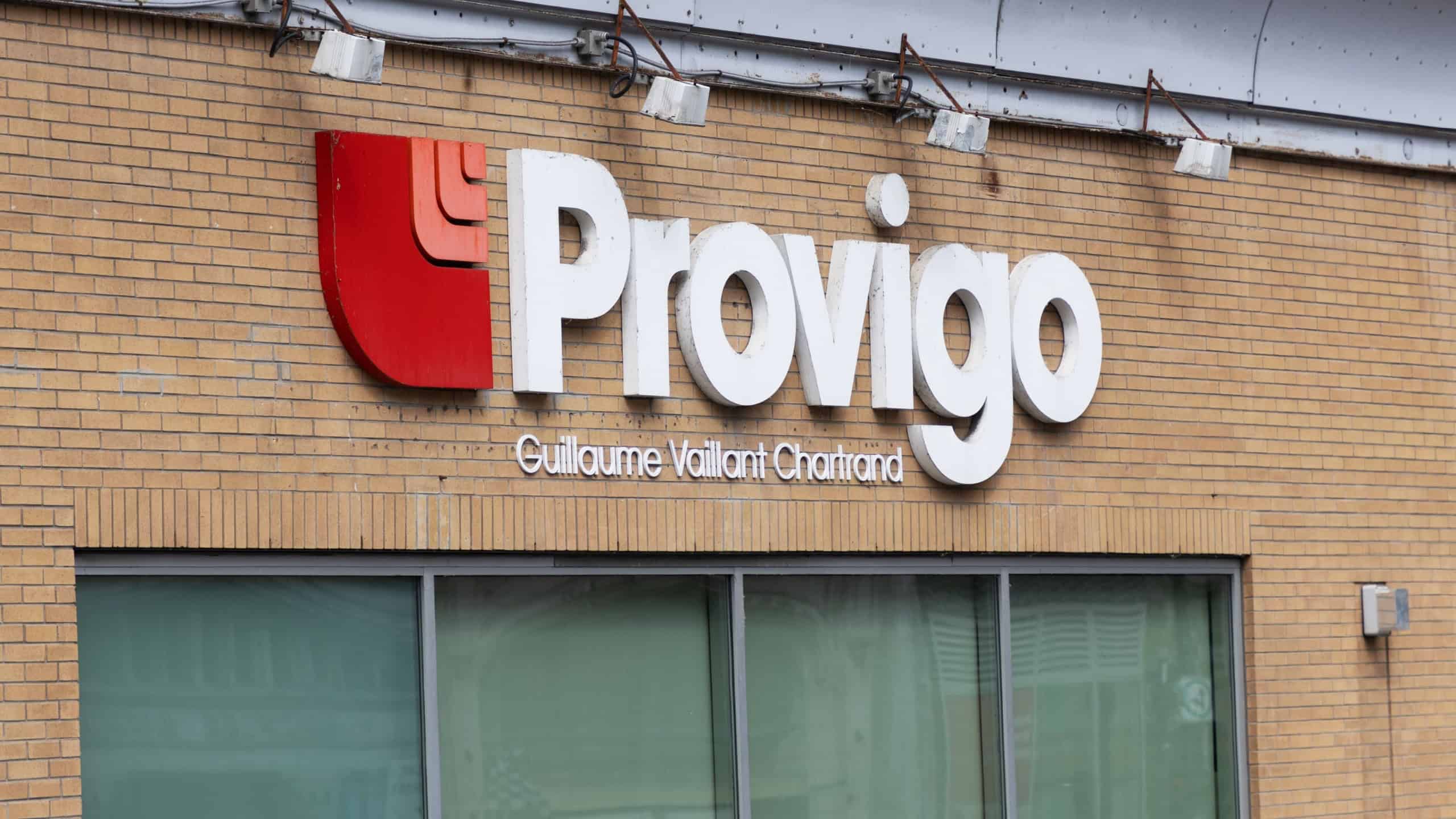 Montreal, Canada - June 7, 2025: Provigo logo on grocery store, Canadian supermarket chain