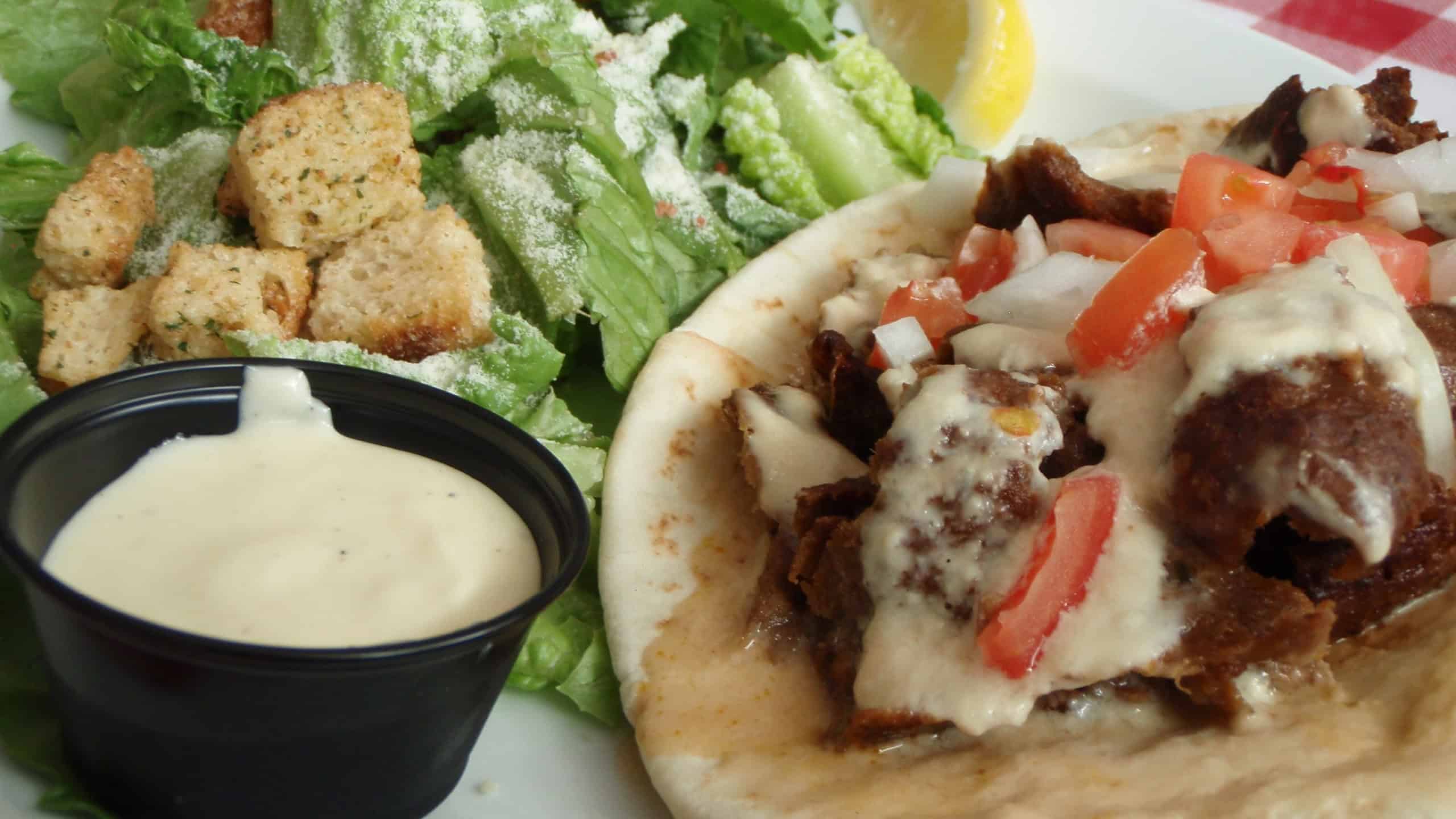 Canadian Donair on Pita Bread