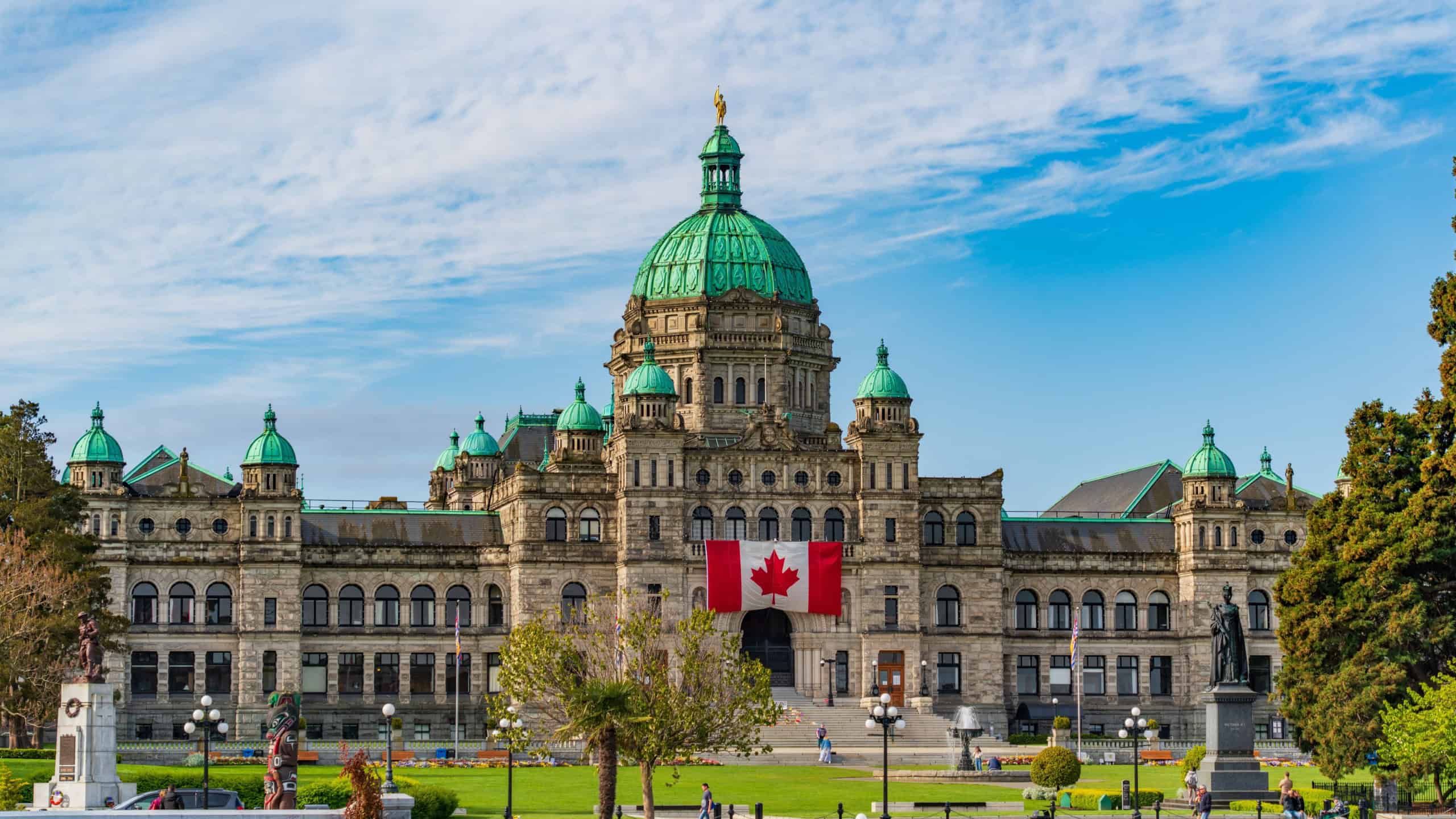 Victoria, Canada - May 04 2025: Legislative Assembly of British Columbia in Victoria, Canada