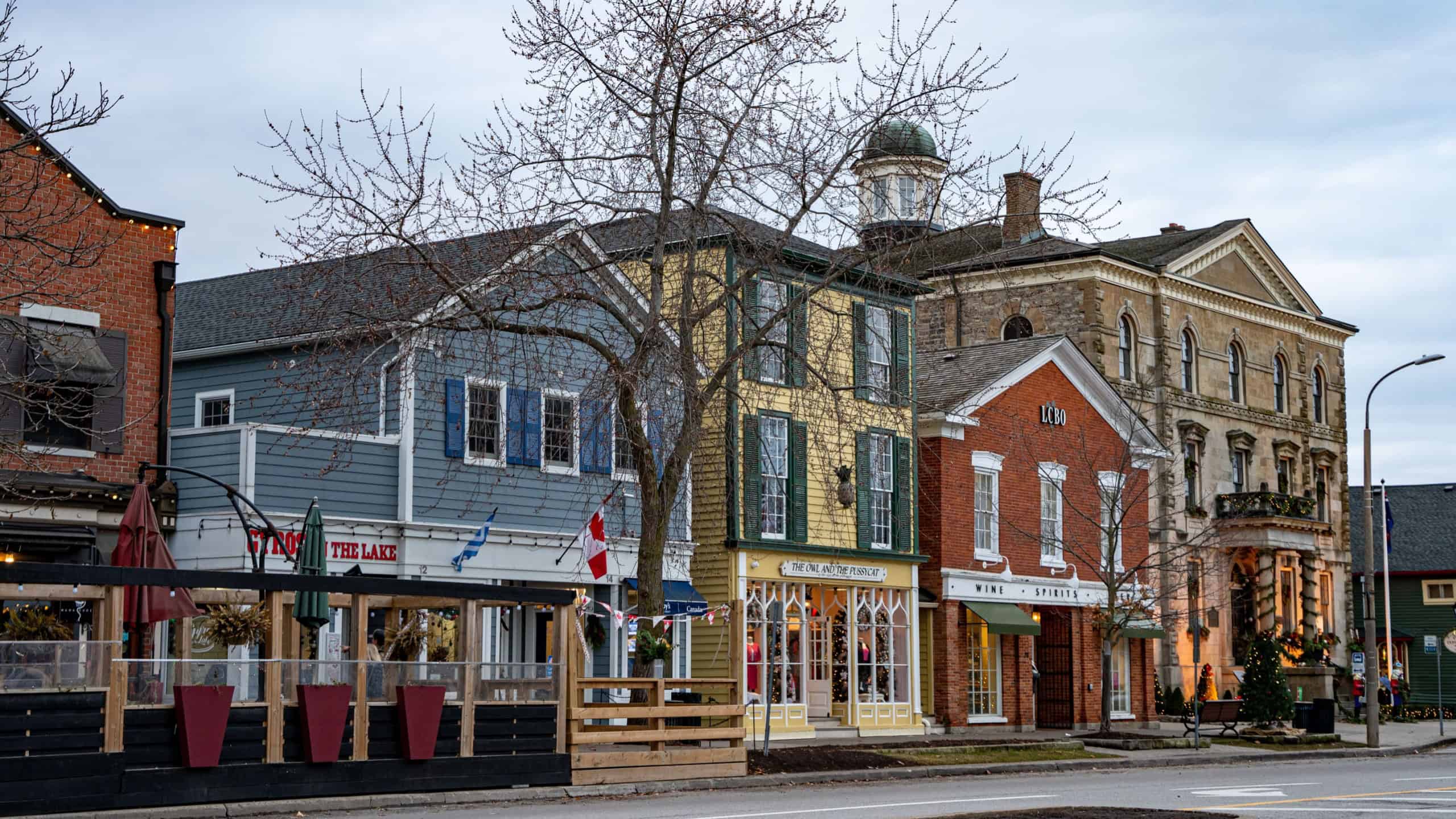 View of the town of Niagara-on-the-Lake. Niagara-on-the-lake, Canada - December 24, 2024.