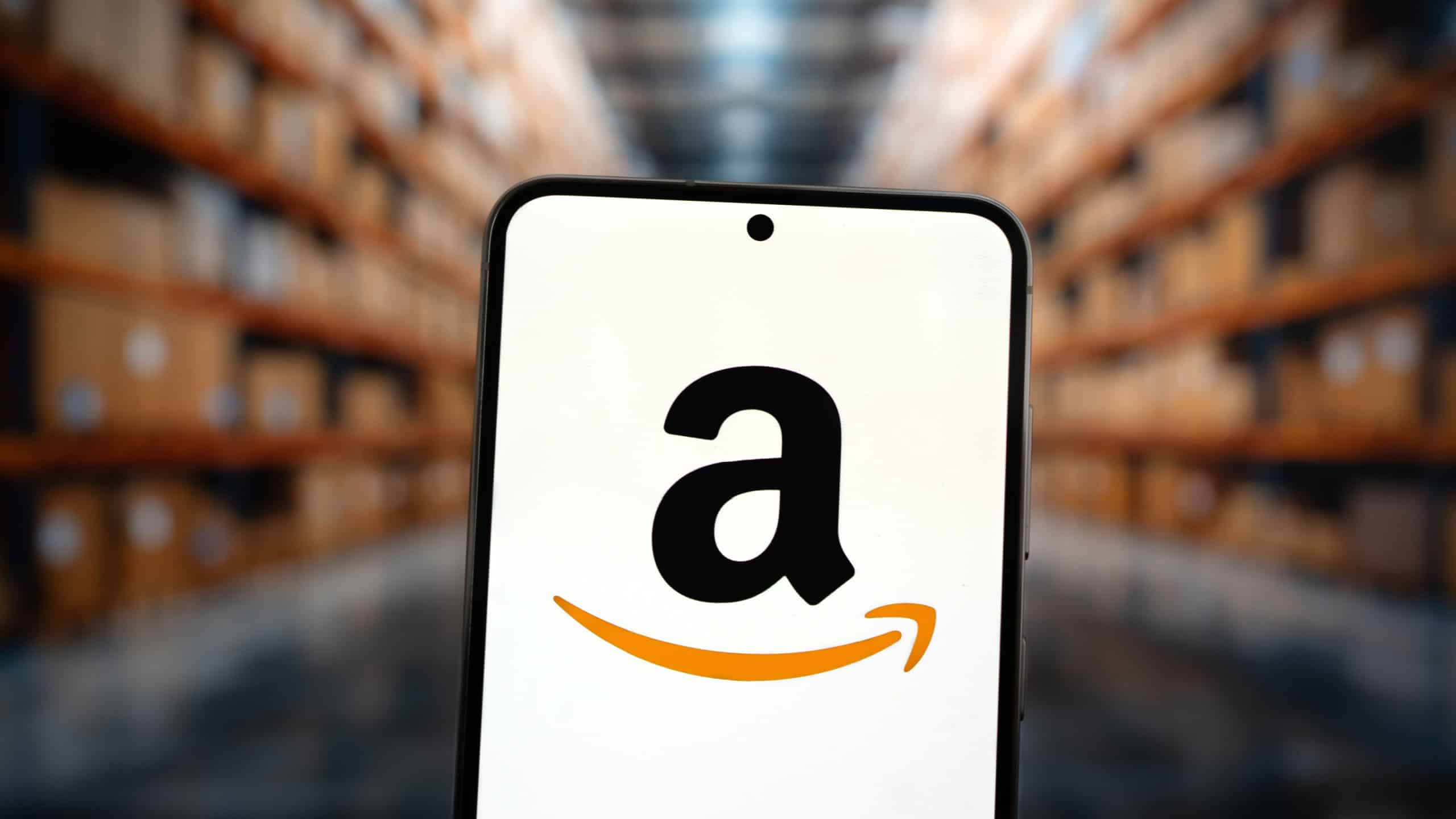 New York, USA - 22 March 2025: Amazon e-commerce and retail company 
