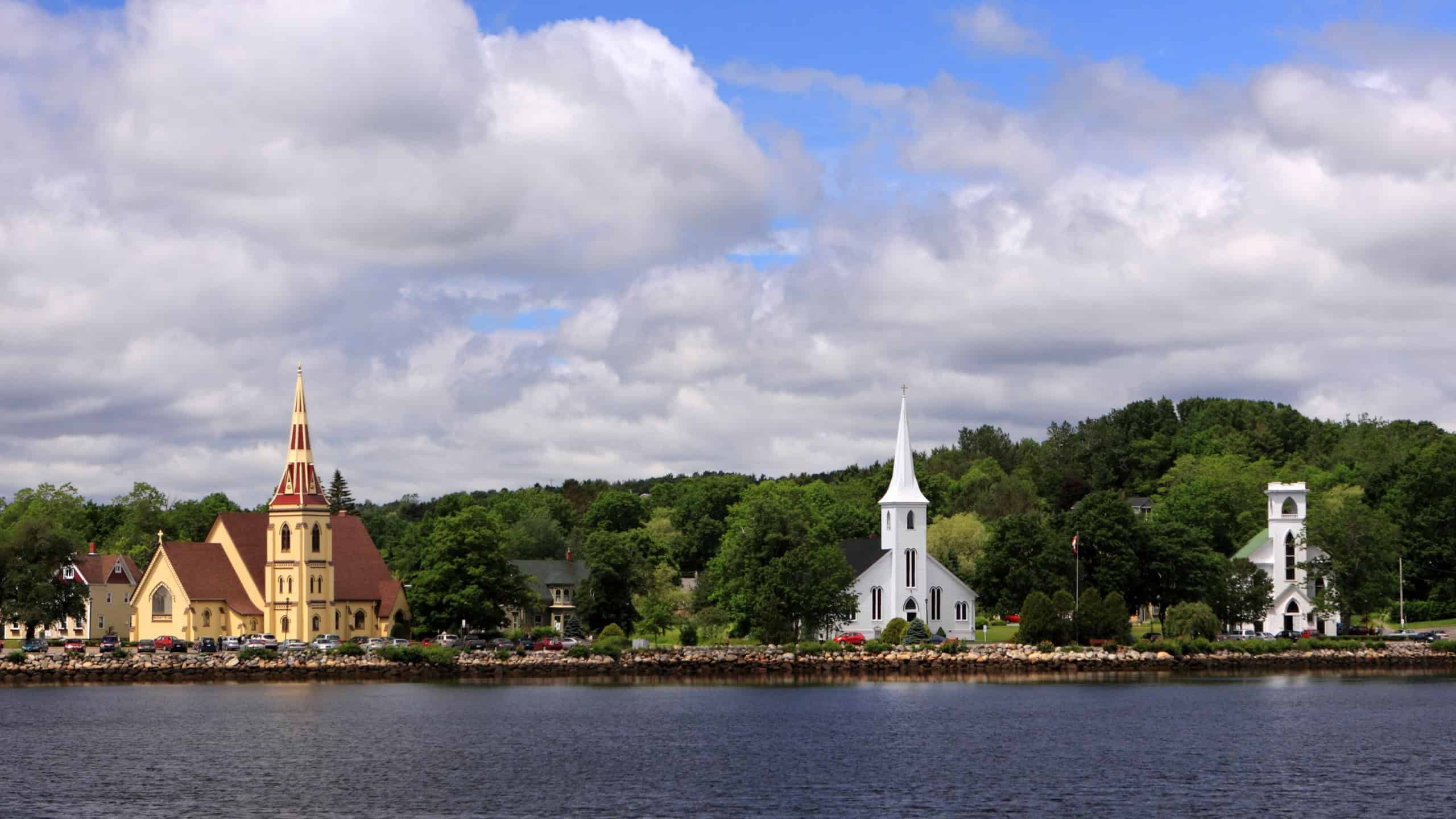 The three churches in Mahone Bay