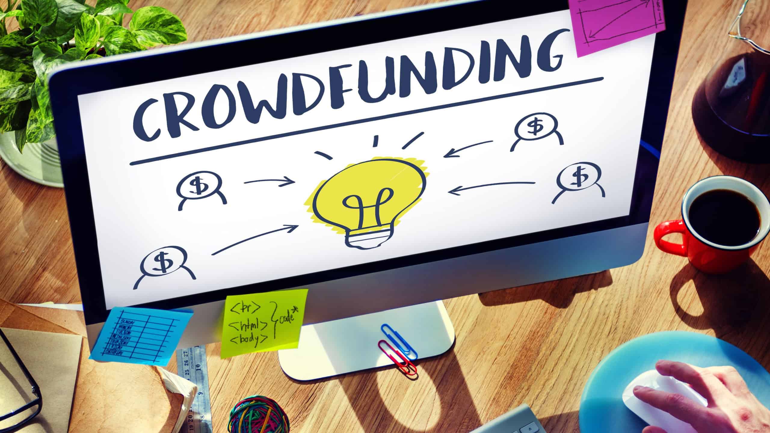 Crowdfunding Money Business Bulb Graphic Concept