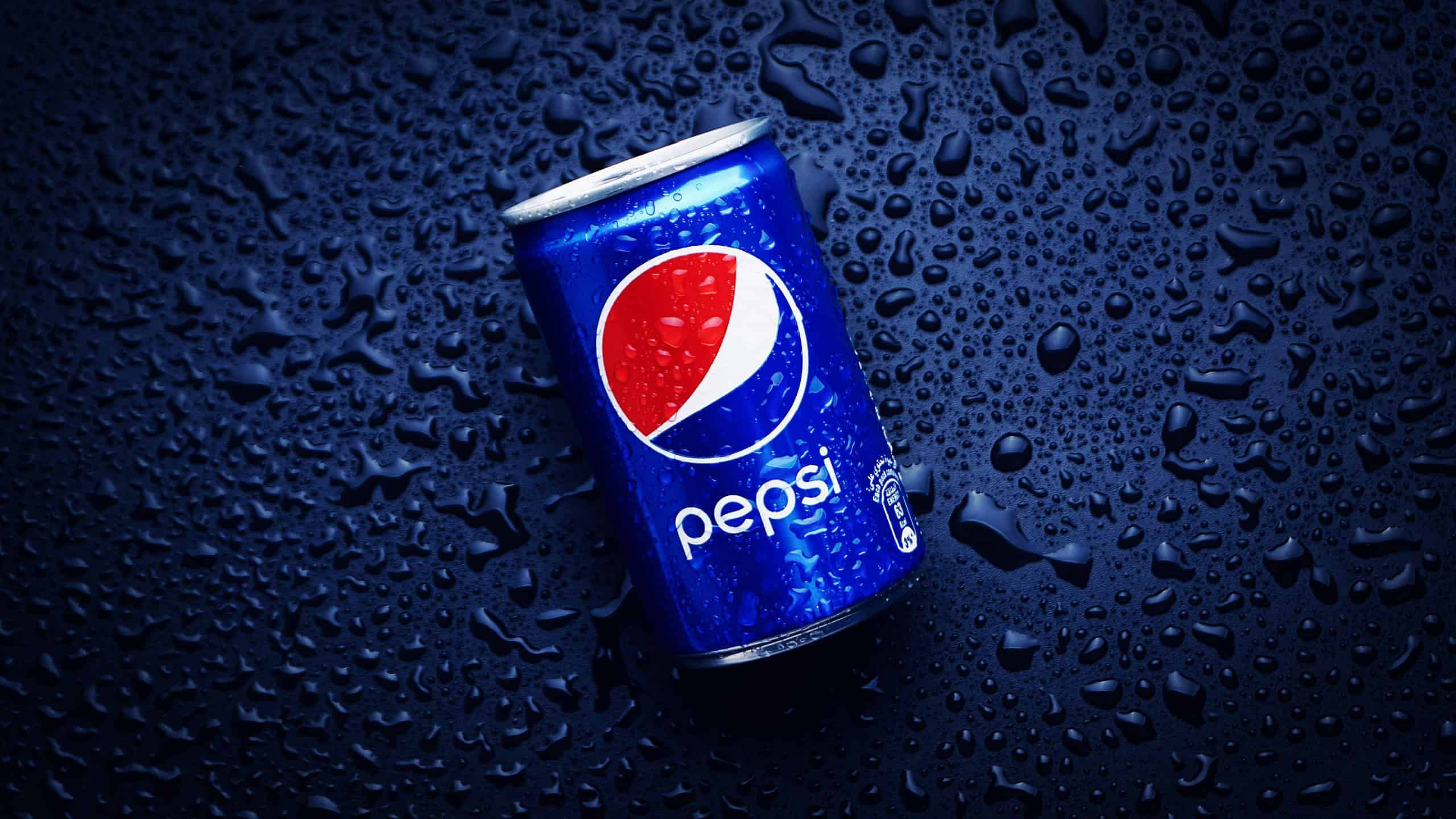 Kuala Lumpur, Malaysia - June 12, 2021: Pepsi Cola softdrink can on black background