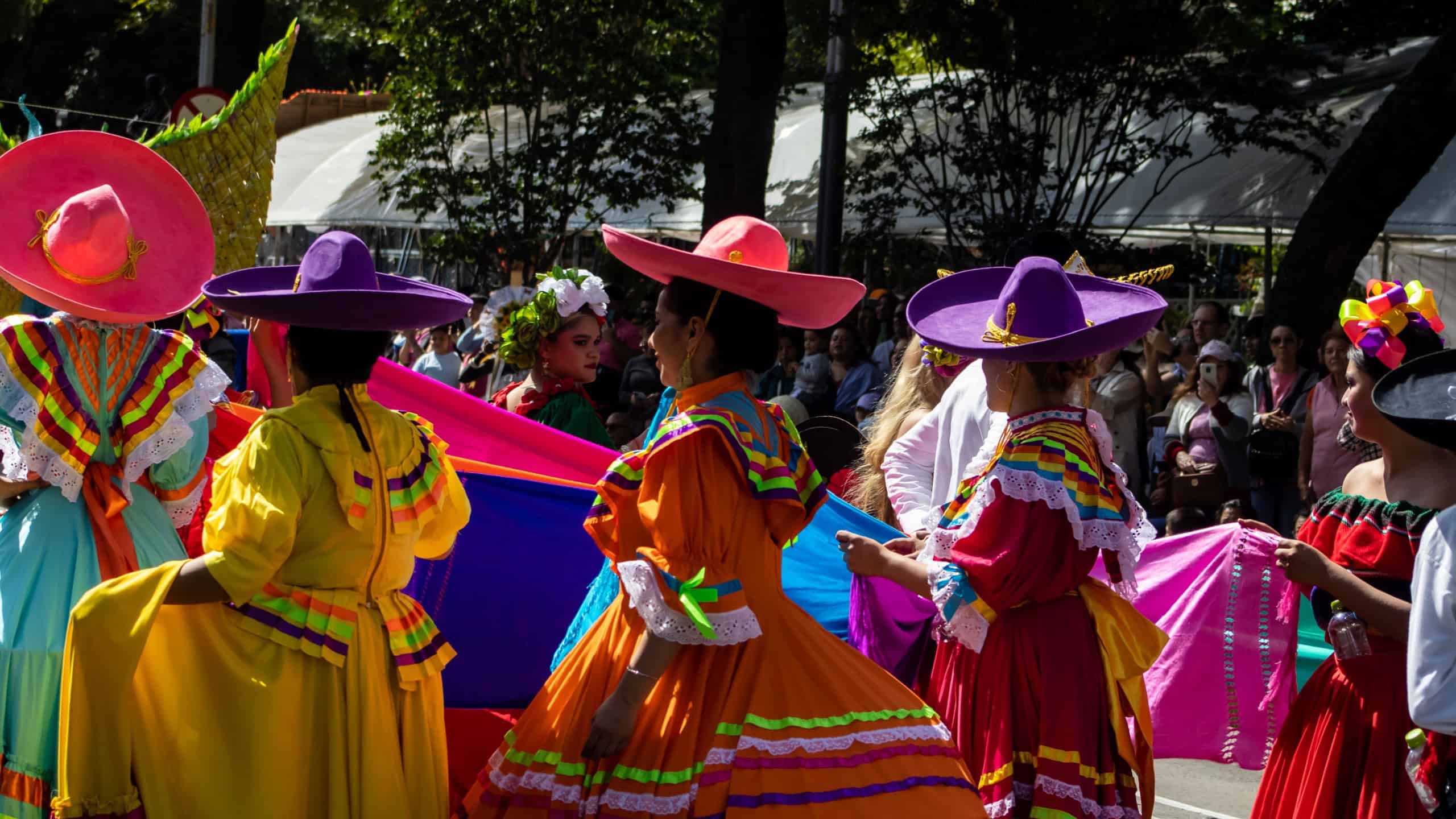 Mexico City, Mexico – October 19, 2024: Traditional parade of the colorful imaginary creatures called Alebrijes at the Reforma Street in Mexico City.