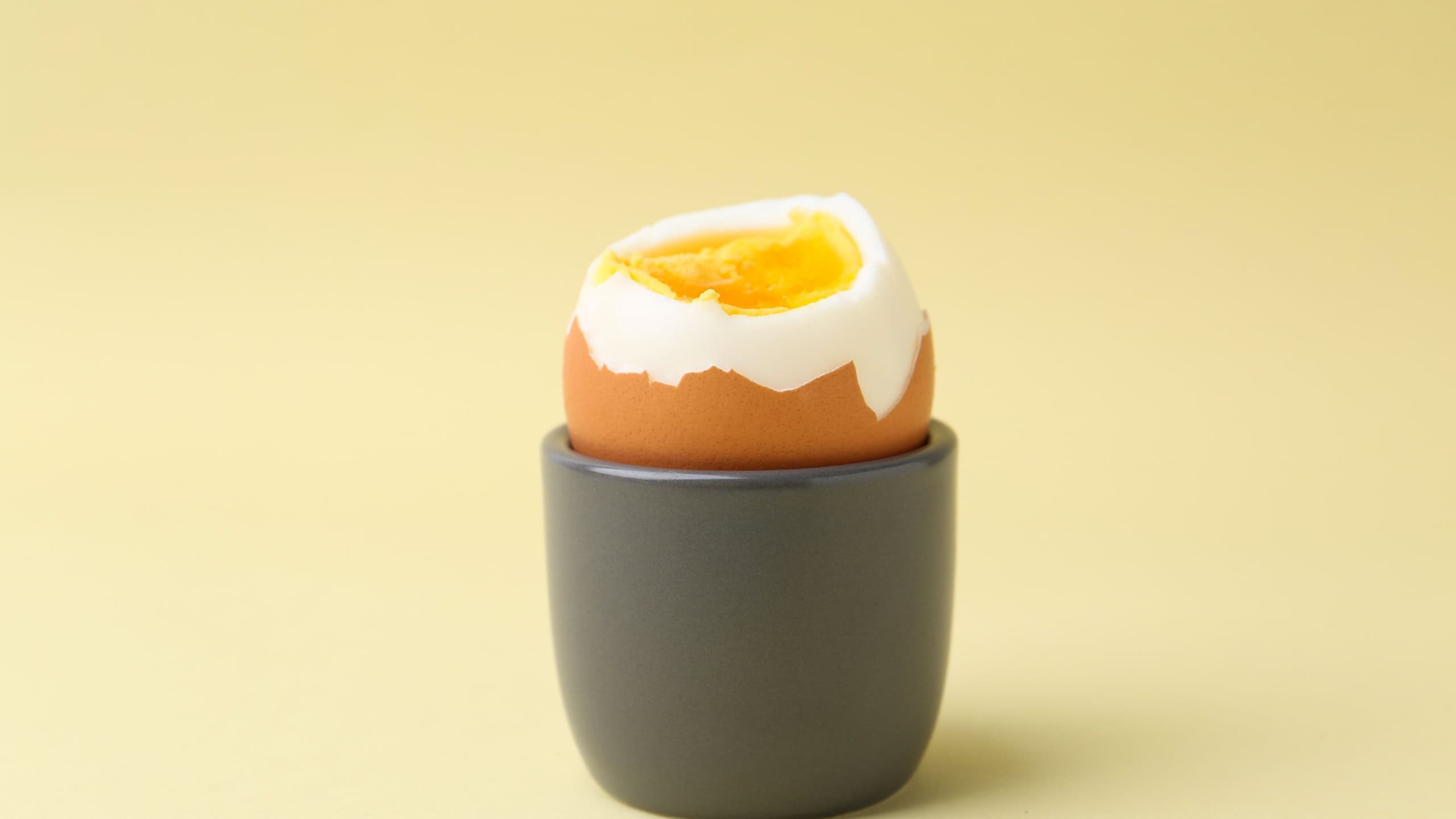 Soft boiled egg in eggcup