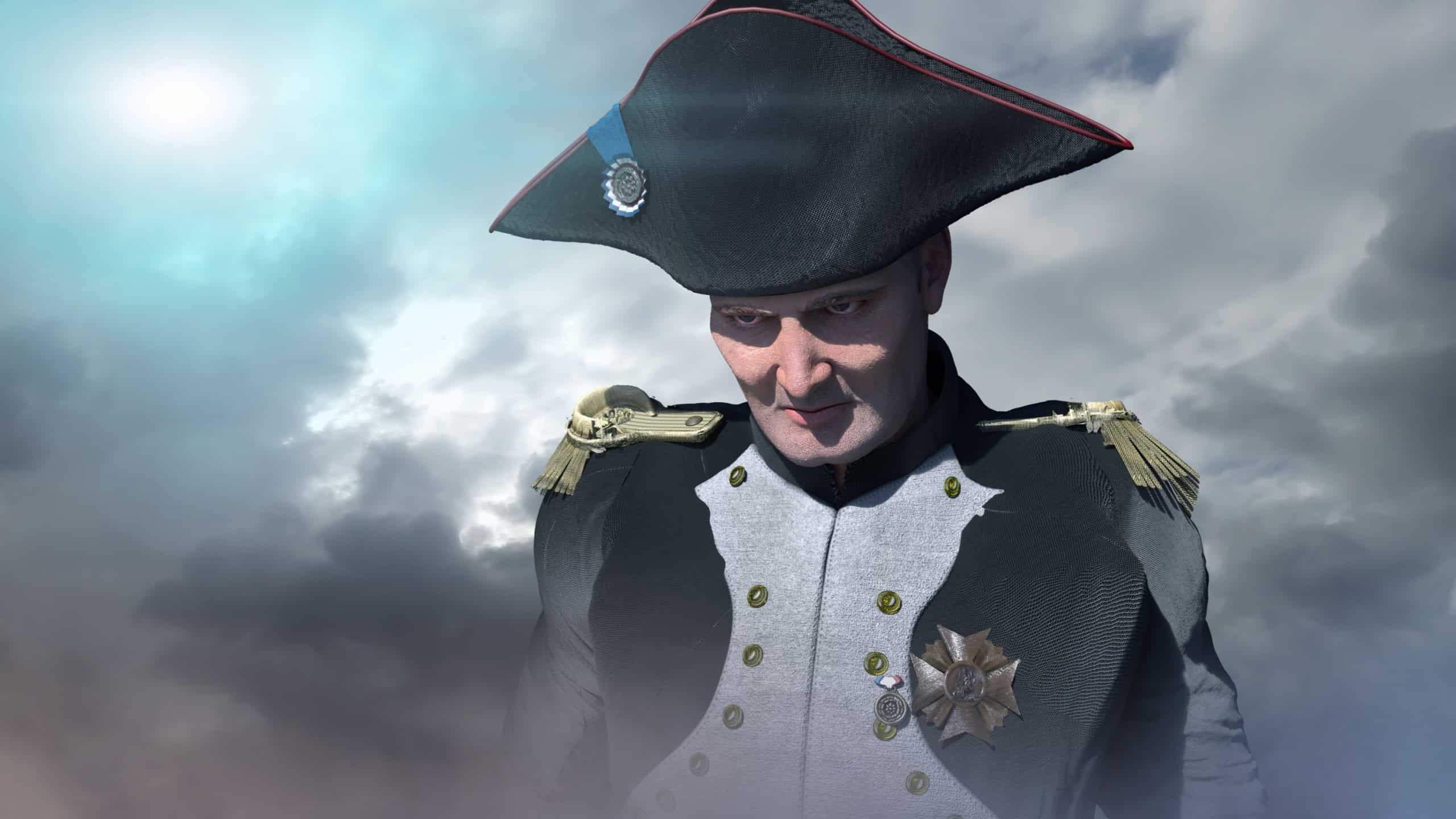 3D Illustration of Napoleon Bonaparte, military leader and statesman of the 18th century render 3d