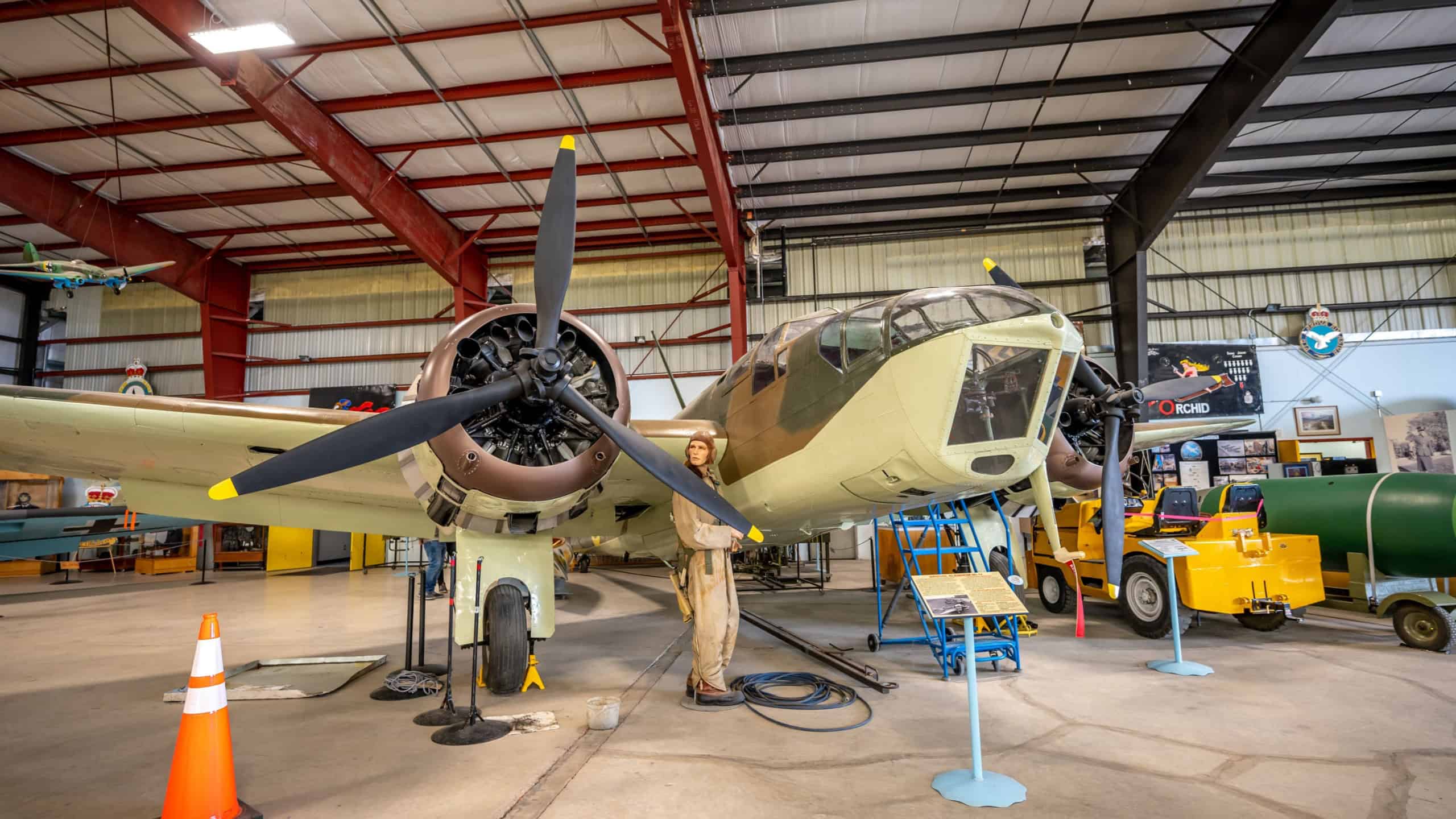NANTON, CANADA - Jul 02, 2022: Nanton, Alberta - July 2, 2022: Bristol Blenheim Mark IV at the Bomber Command Museum of Canada in rural Alberta 