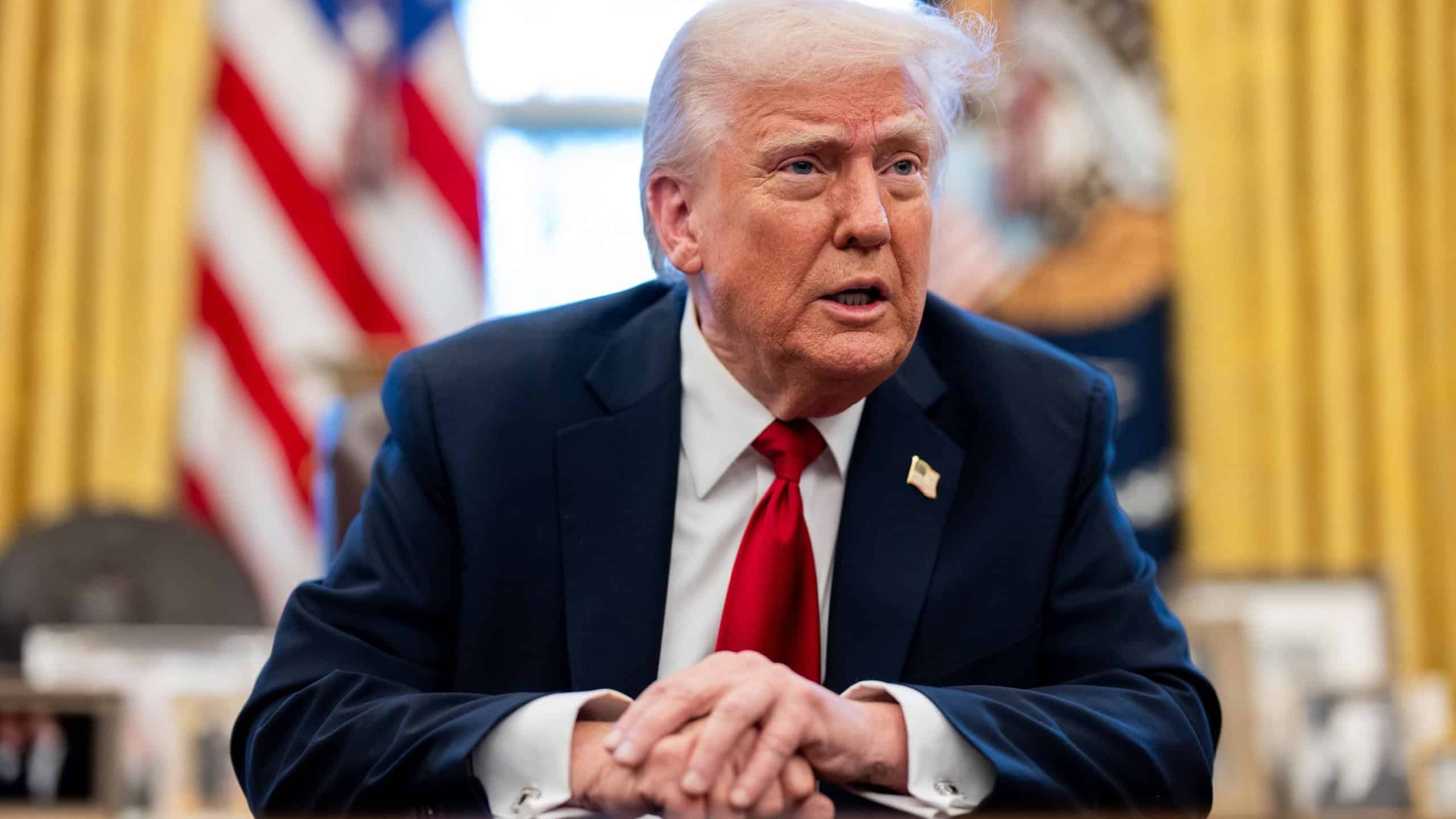 President Trump Auto Tariffs Announcement in the Oval Office - March 26, 2025 - USA
