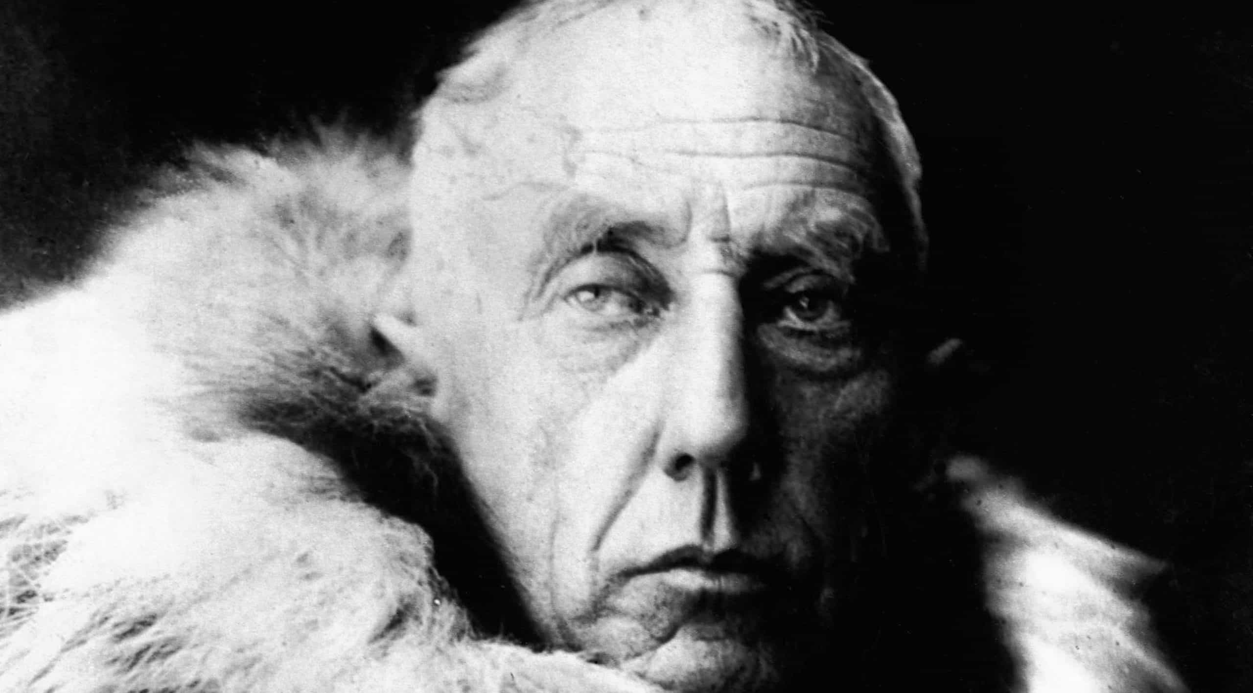 Roald Amundsen (1872-1928) in fur skins