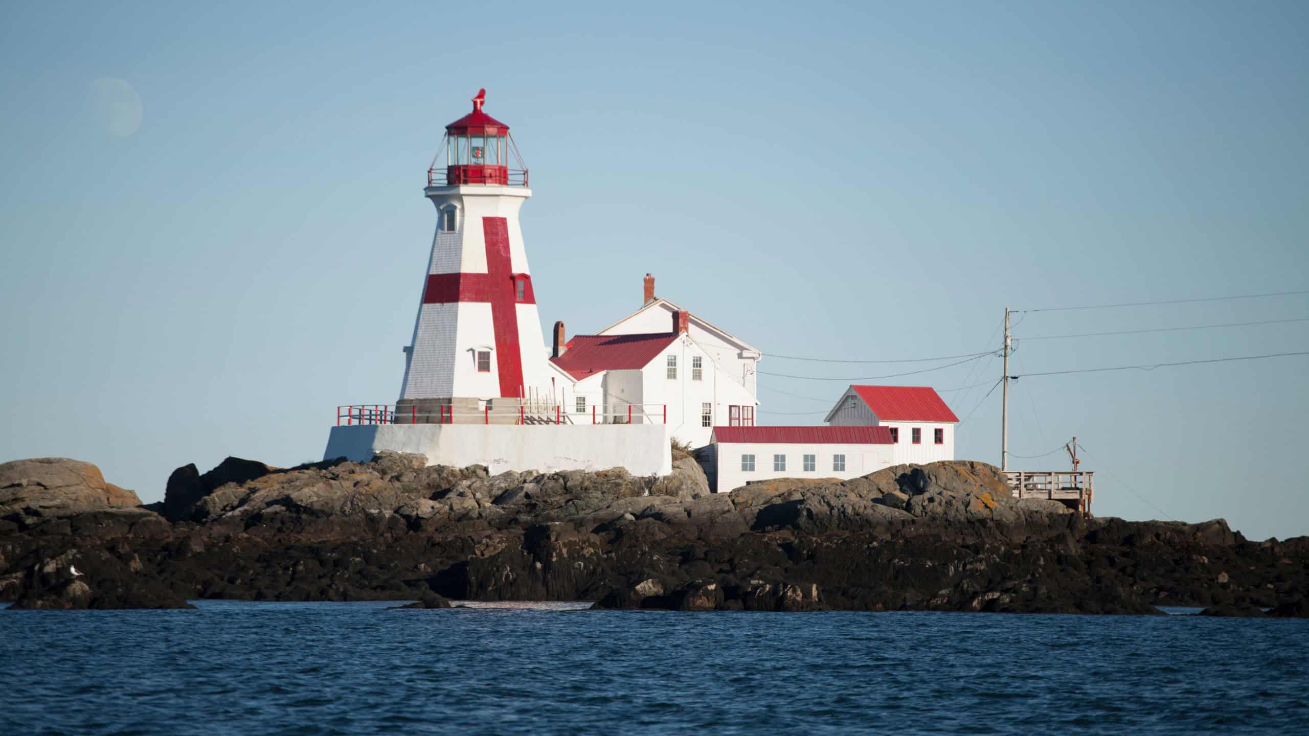 Saint Andrews, New Brunswick / Canada - 09/10/2015:Campobello Island, Passamaquoddy Bay, East Quoddy Head Lighthouse