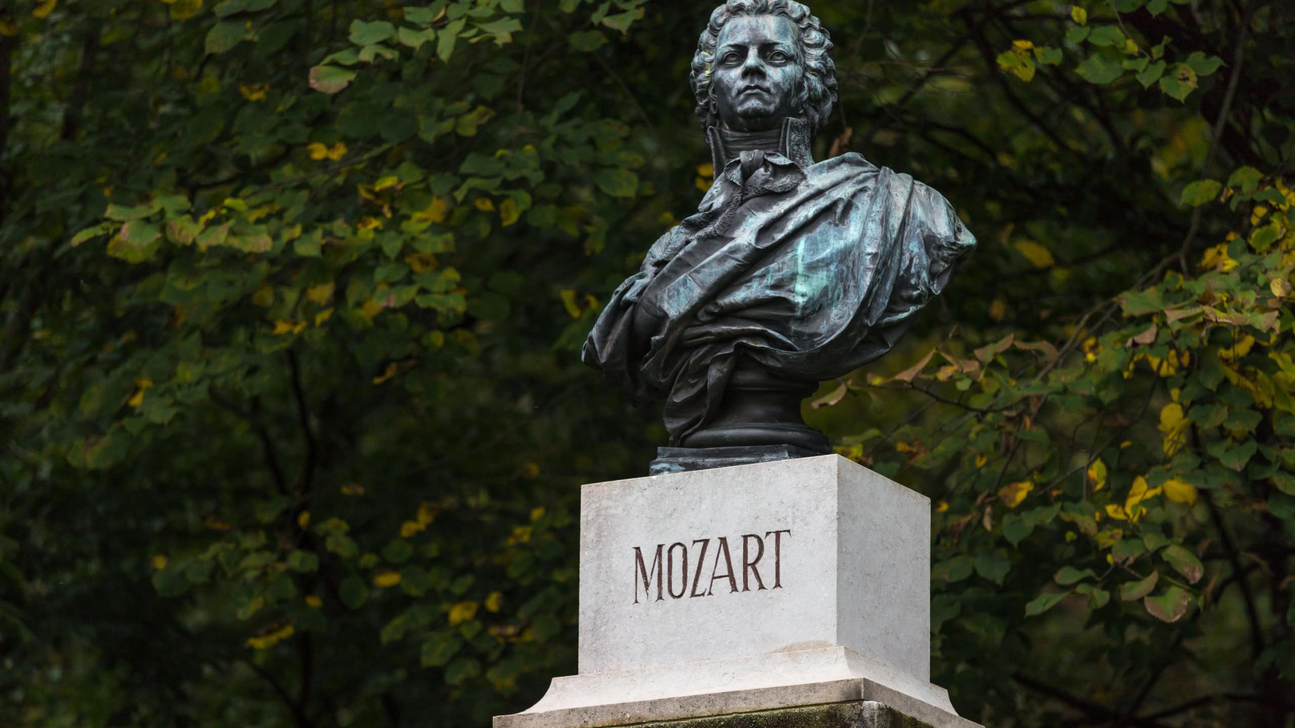 salzburg, salzburger land/austria - 09 10 19: mozart statue in salzburg austria