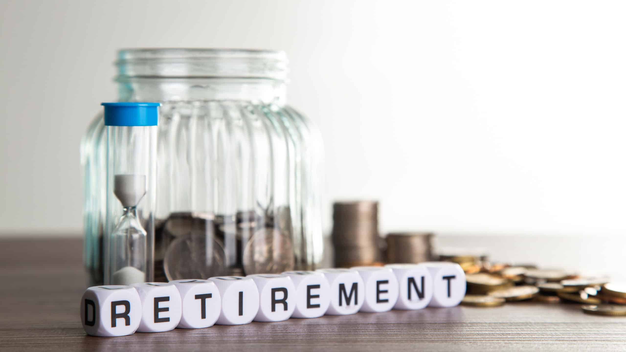 Saving money for retirement plan. Retirement Conceptual