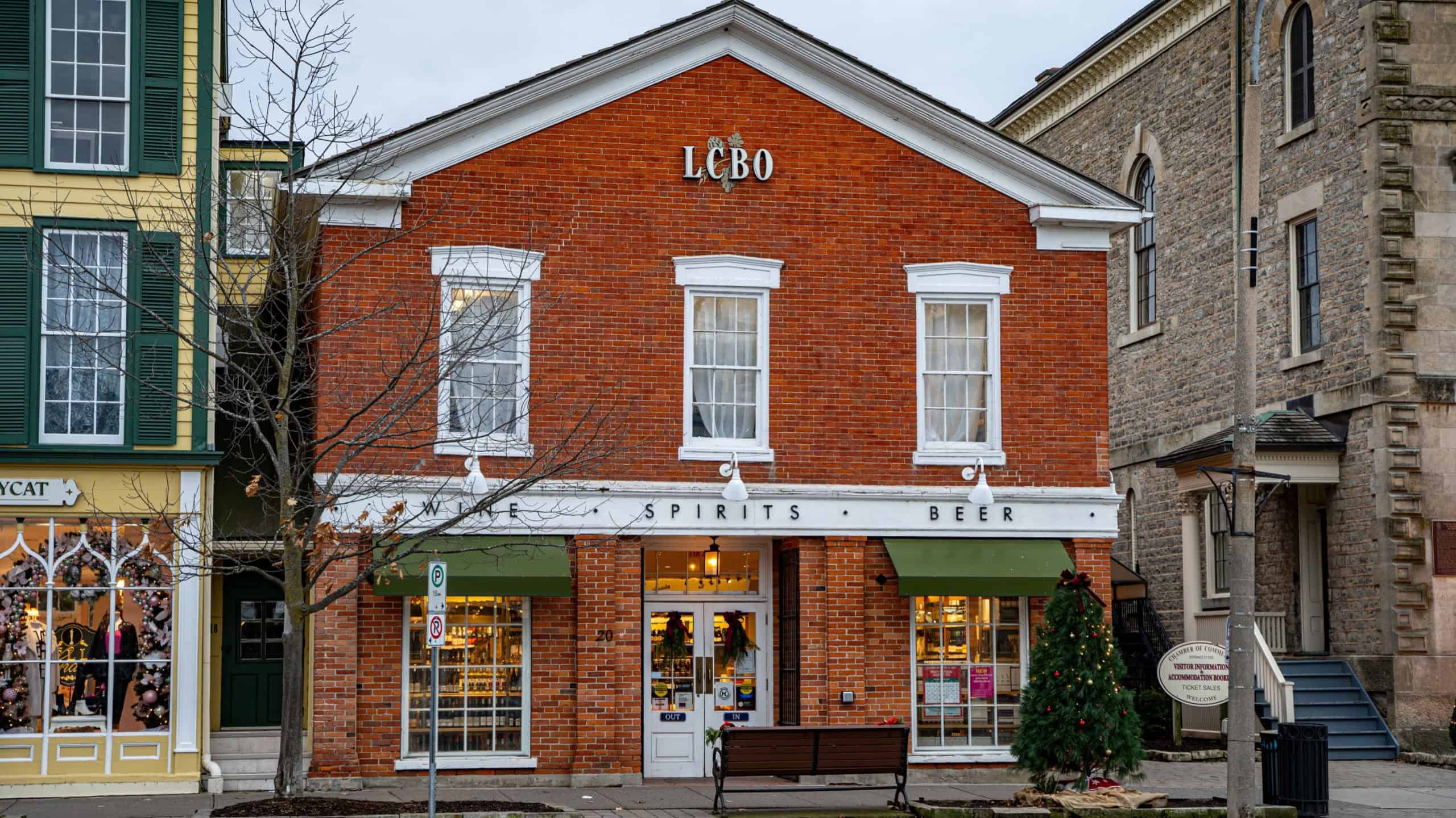 LCBO shop in the town of Niagara-on-the-Lake. Niagara-on-the-lake, Canada - December 24, 2024.