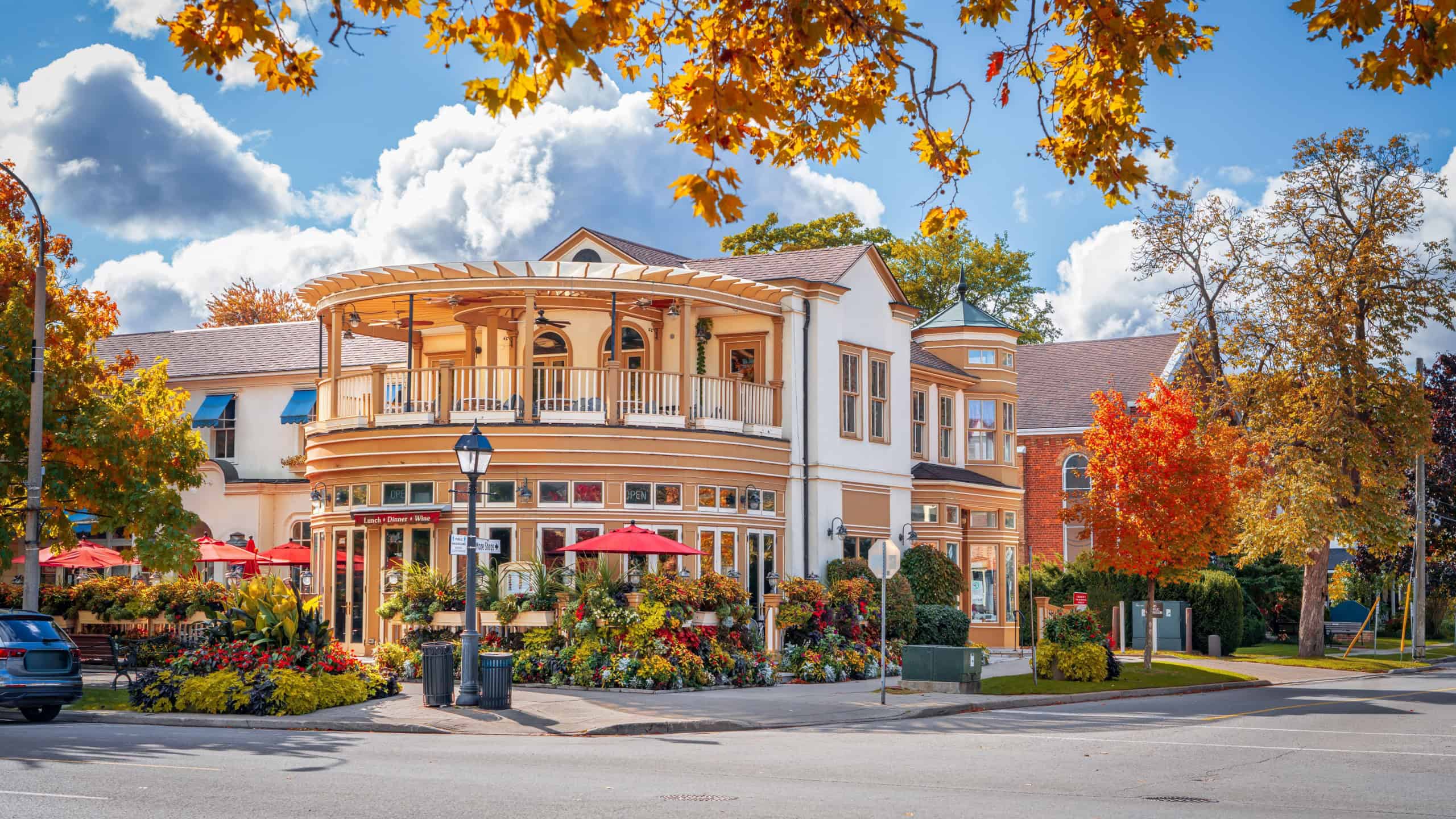 Niagara on the Lake, Ontario, Canada quaint town in autumn season.