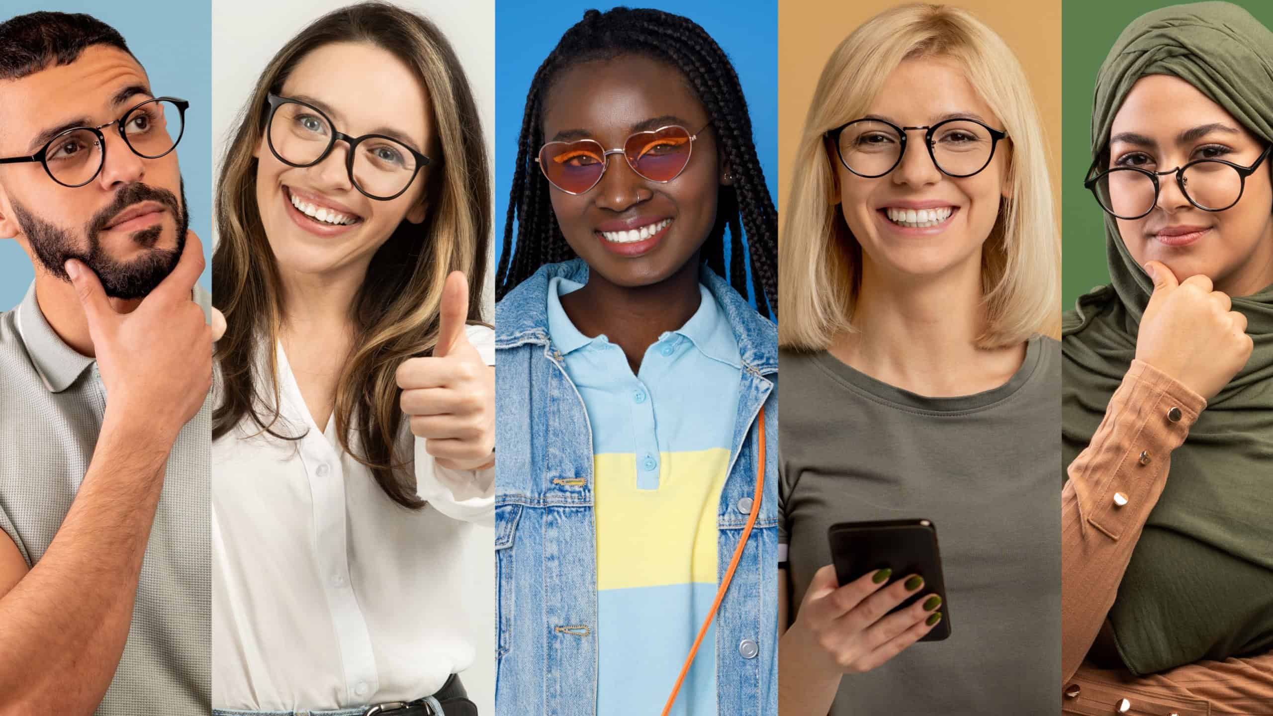 A vibrant collection of happy, diverse people showcasing joy and fun. Each individual expresses their personality, highlighting the beauty of friendly connections during summer.