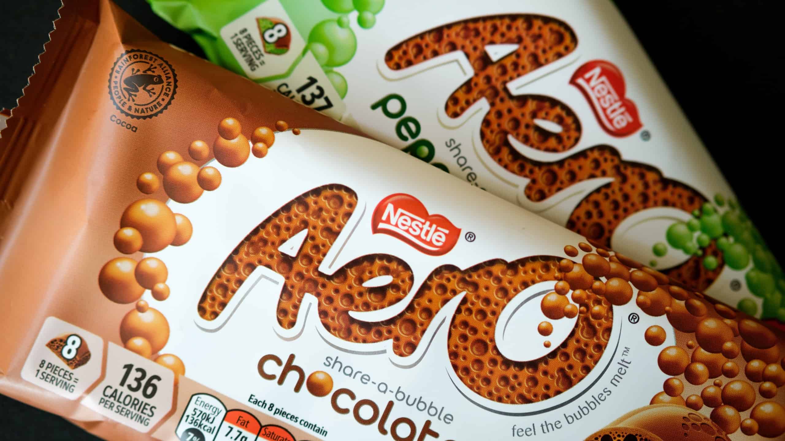  Nestle Aero Milk Chocolate Bar And Milk Chocolate Bar