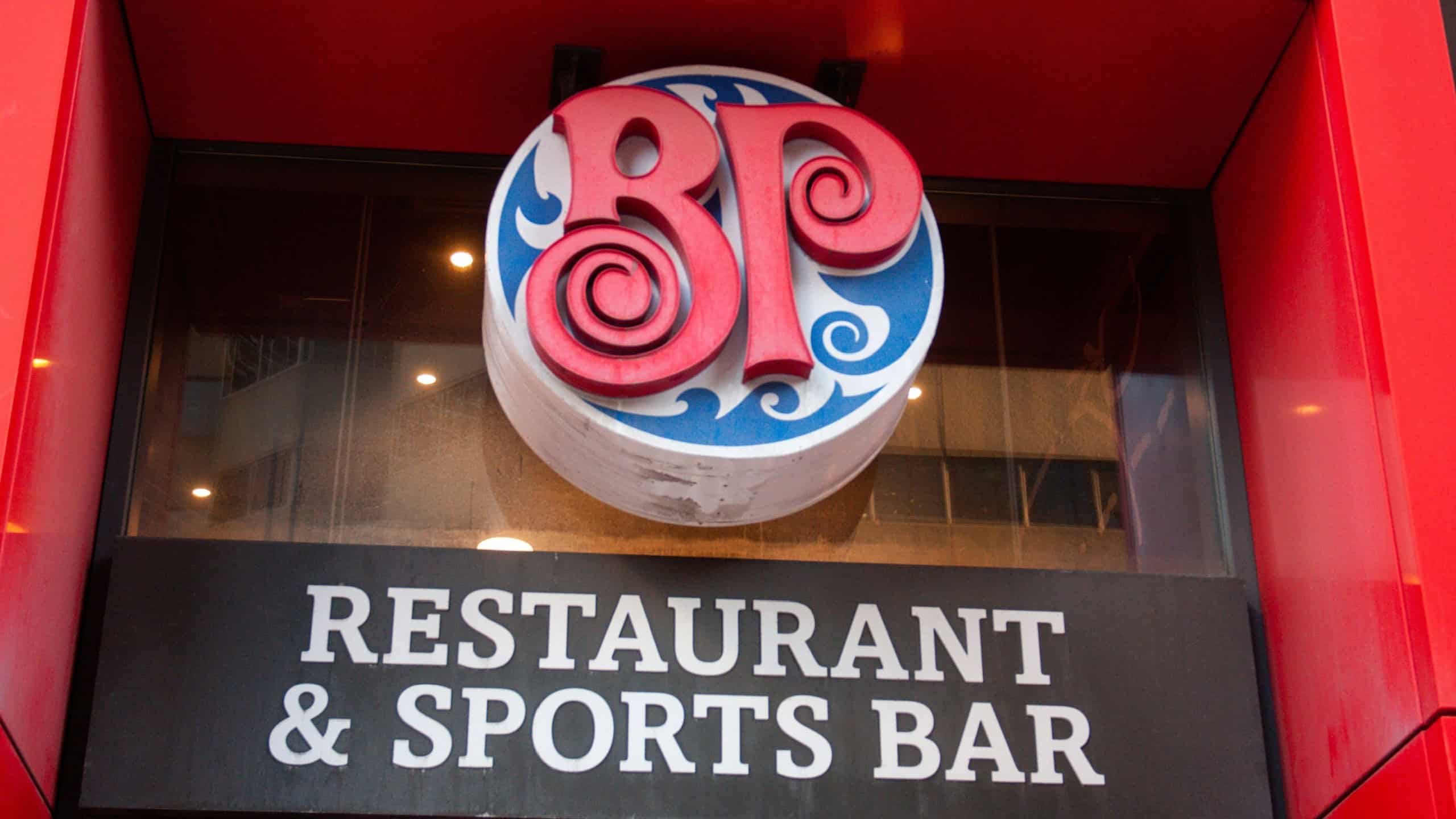 Toronto, ON, Canada – August 13, 2025: Logo of the Boston Pizza company in Toronto
