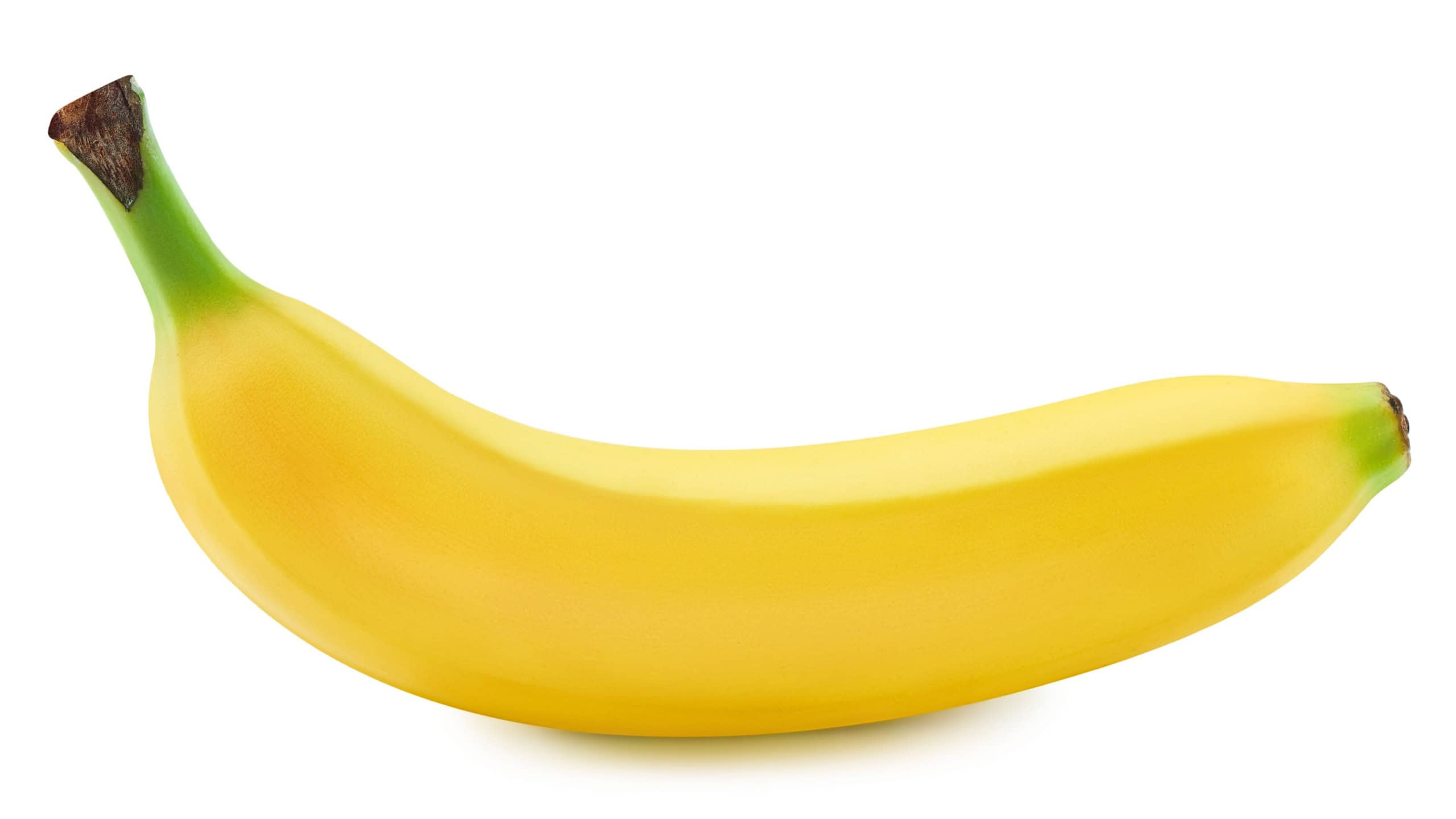 Bunch of bananas isolated on white background. One bananas Clipping Path. Quality macro photo for your project.