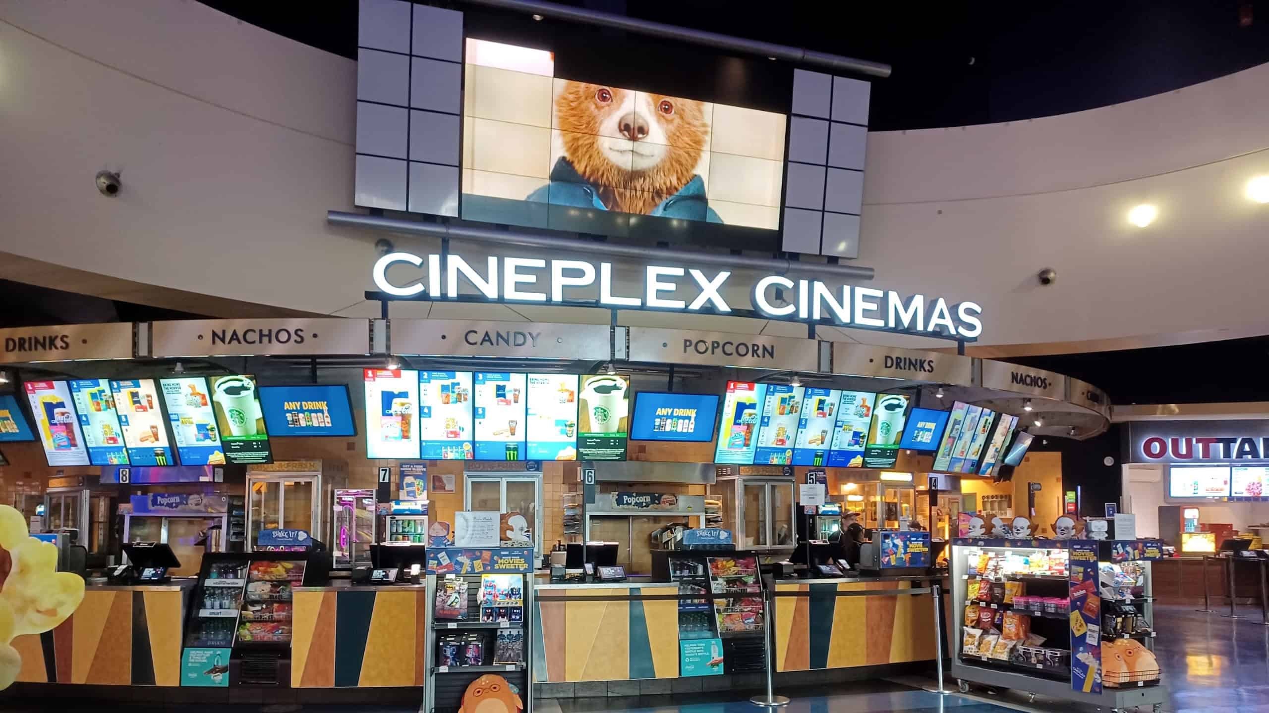 Toronto, ON, Canada – July 17, 2024: View at the sign of Cineplex Cinemas company
