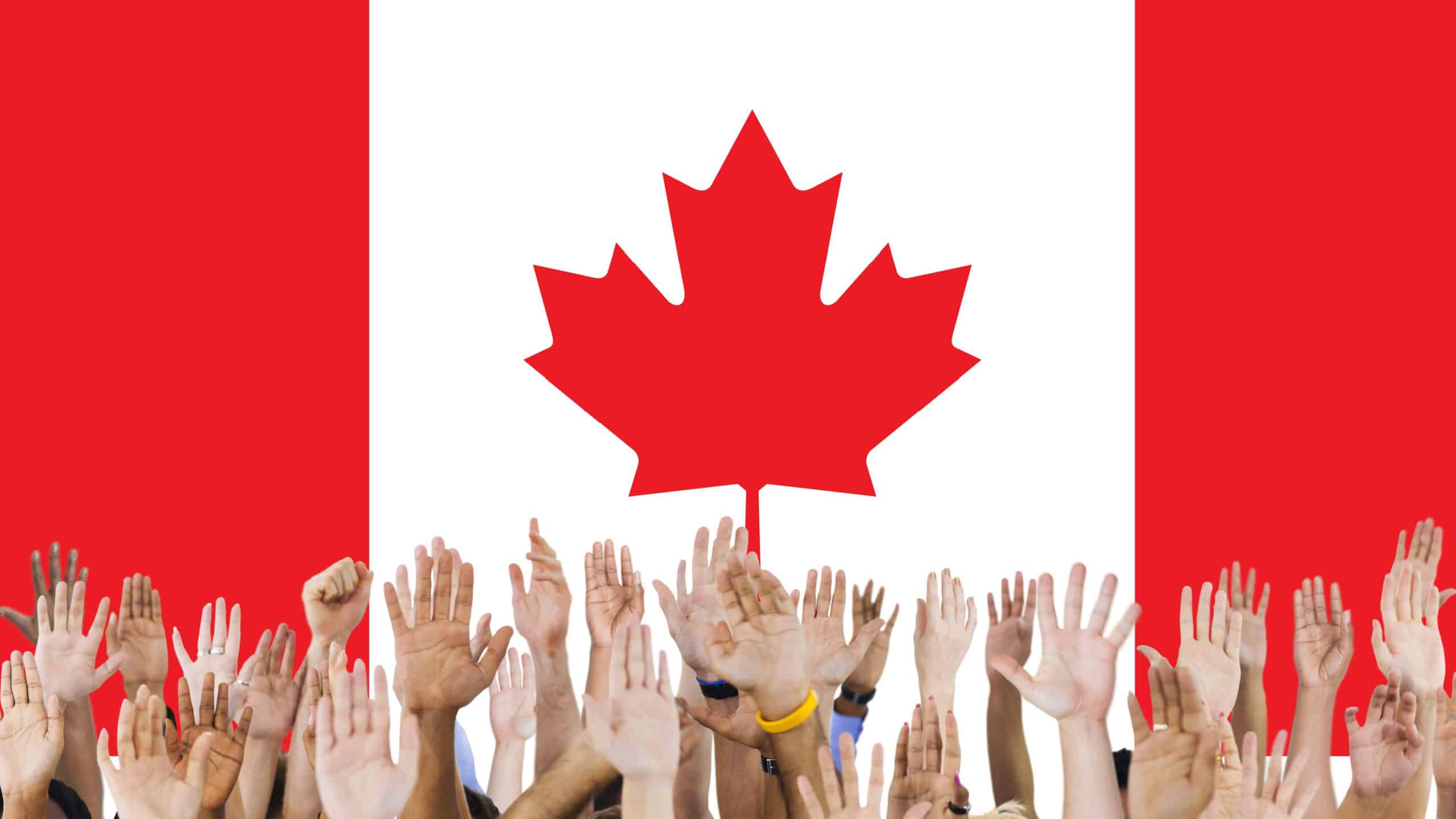 Canada National Flag Group of People Concept
