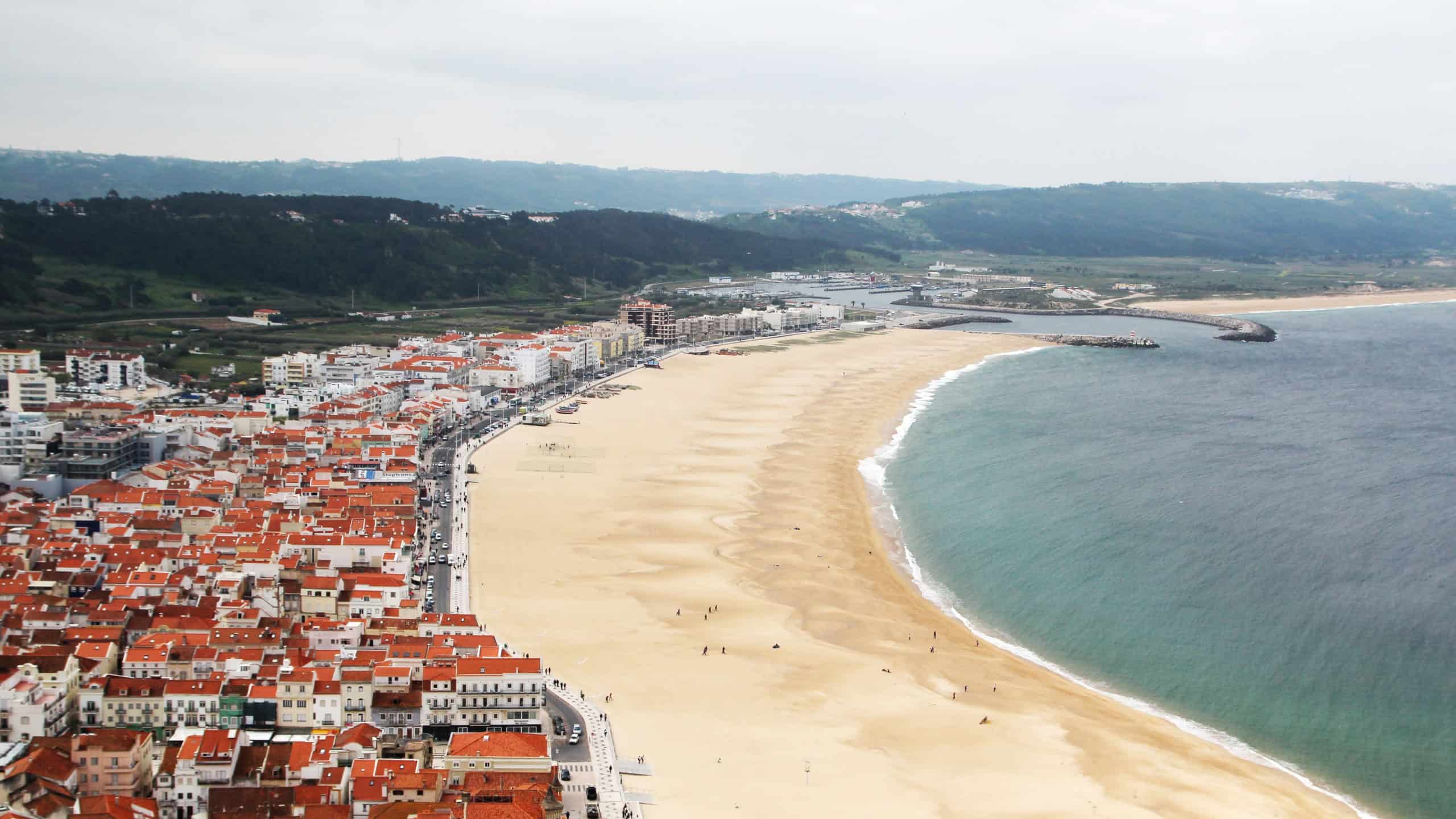 View to Nazare beach, Portugal