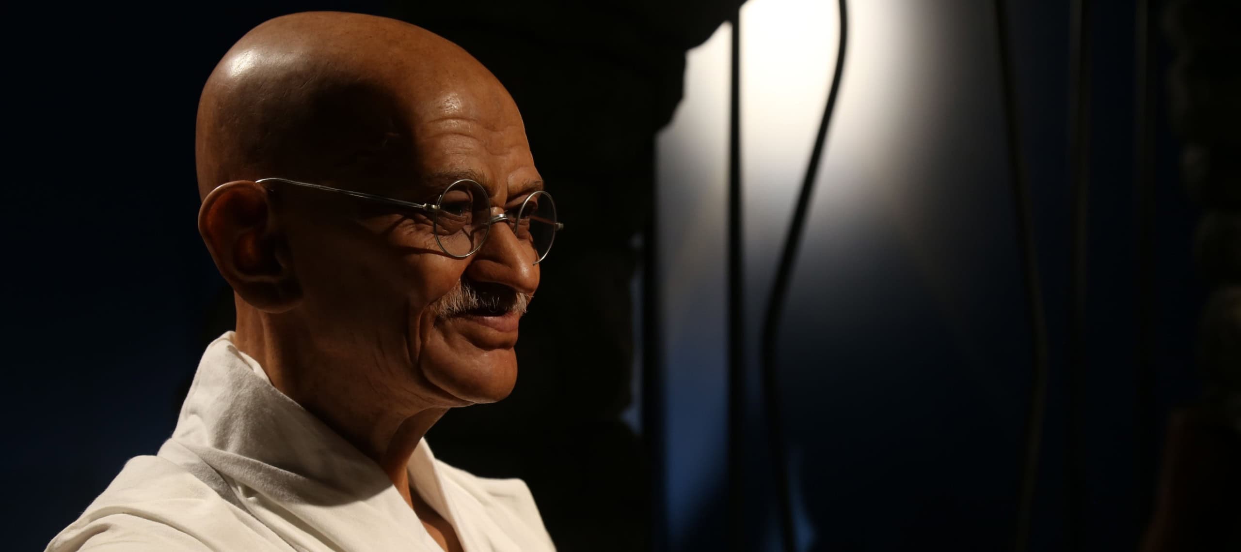 The Art Wax Of Mahatma Gandhi at Grevin Seoul Museum. The Grevin Seoul is a waxwork museum in Seoul, South Korea