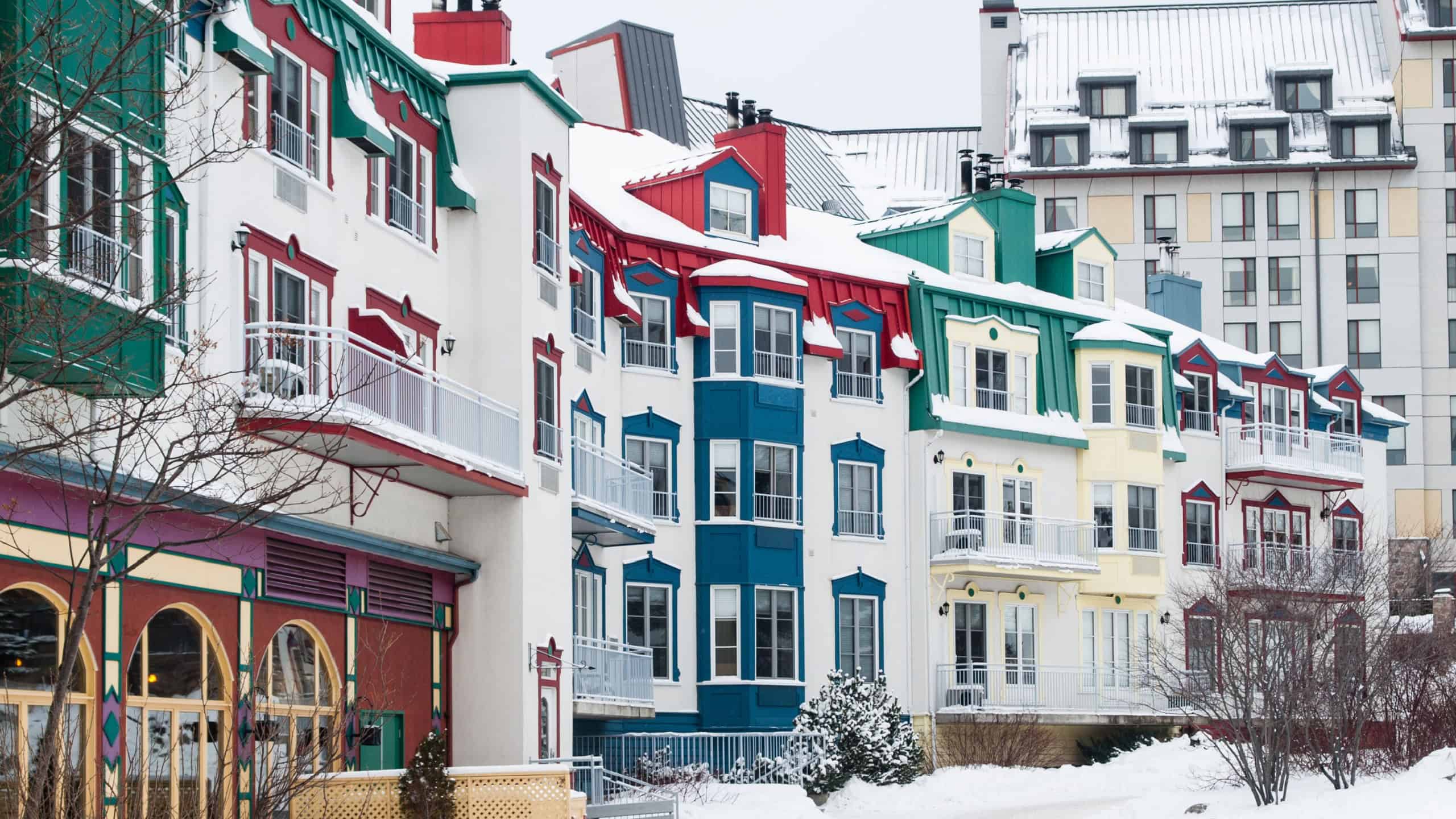 Mont-Tremblant village street in winter