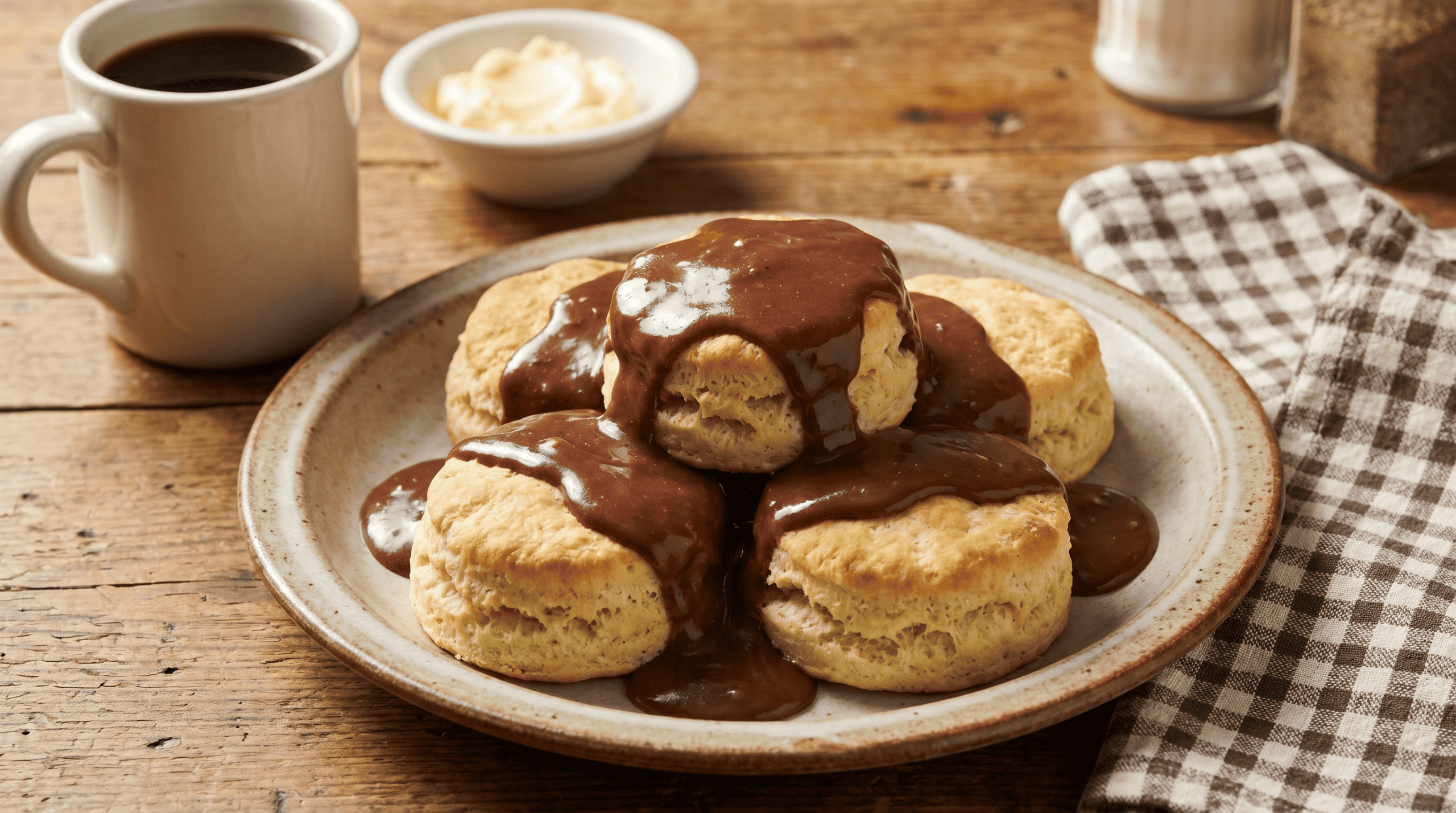 Biscuits and chocolate gravy