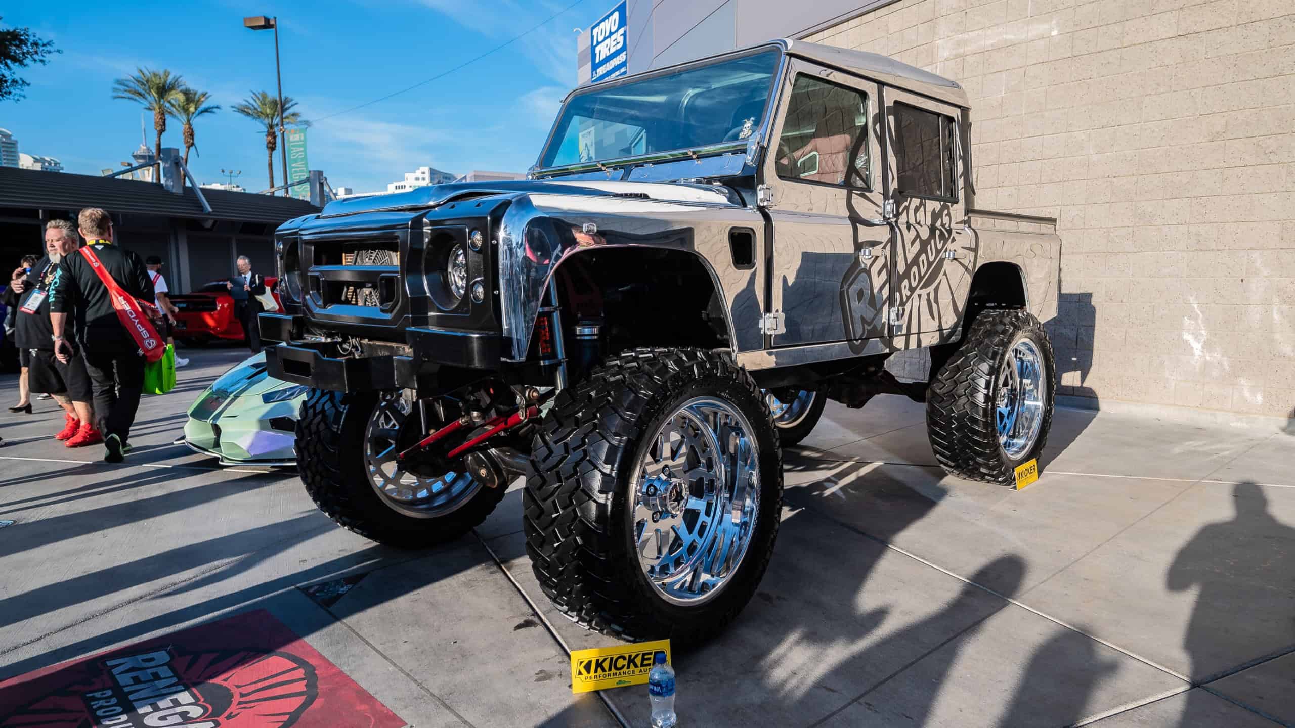 Las Vegas, Nevada - USA - November 2, 2023: Modified pickup truck during the SEMA Show at the Convention Center in Las Vegas