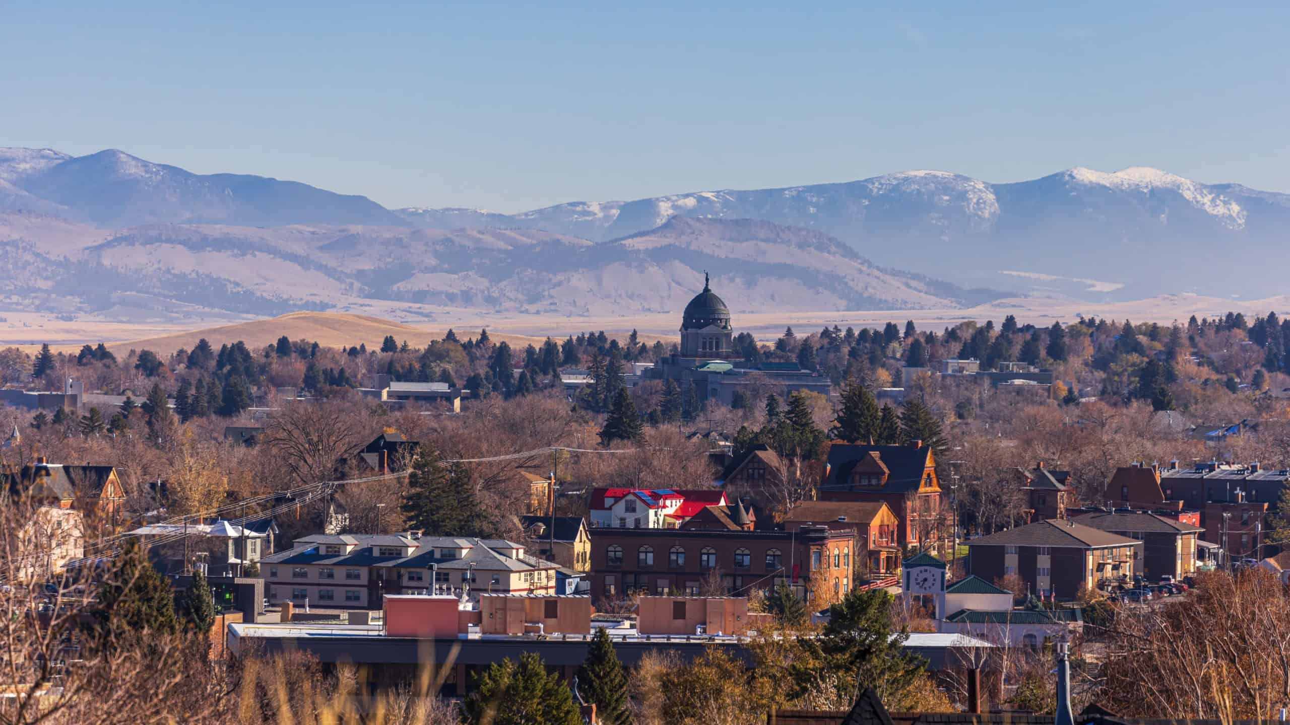 Panorama of the city of Helena, capital of the state Monatana