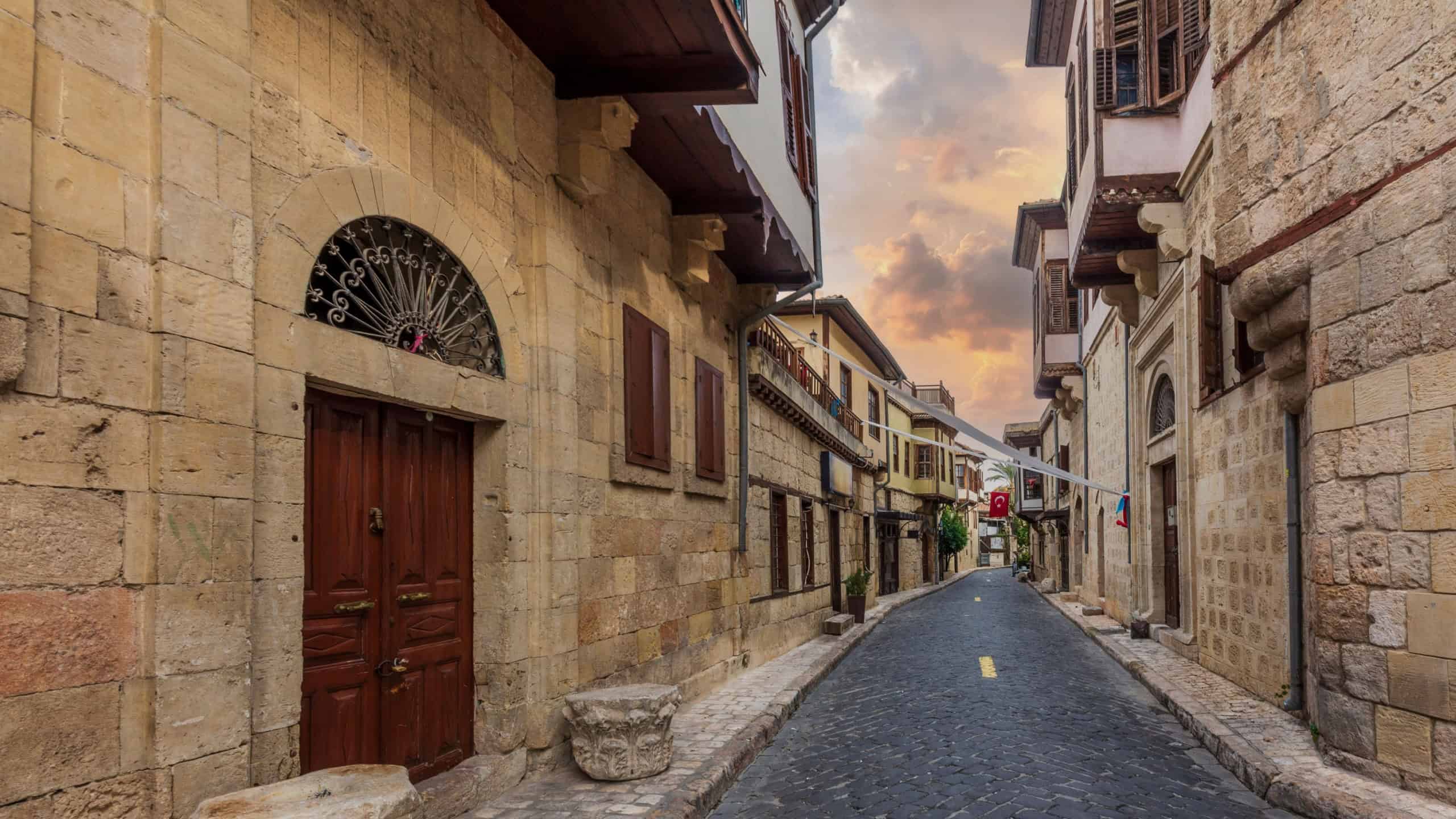 A street view in Tarsus Old Town, Mersin. Tarsus is one of the most important touristic Town with many old buildings in Turkey.