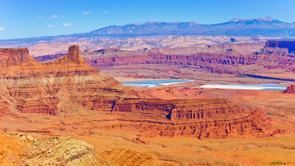 Potash Pond at the east side of Dead Horse Point State Park in Utah, USA.