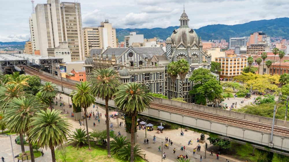 Medellin, Antioquia, Colombia. June 16, 2024. The Medellín metro is a mass rapid transit system that serves the city