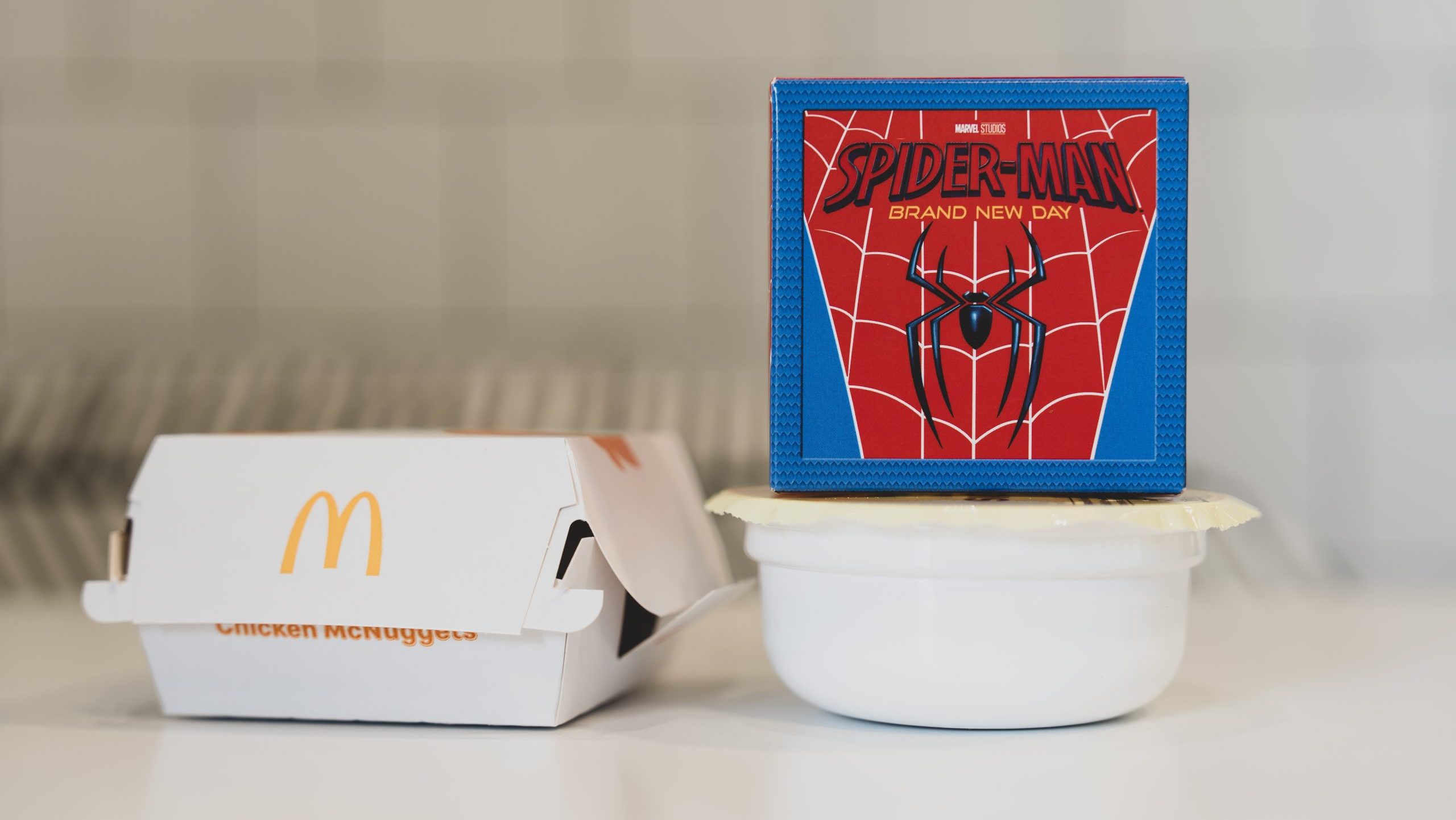 Mcdonald Happy Meal toy of Spider-Man: Brand New Day Happy Meal. A mini backpack keychains. The current promotion features 10 unique collectible