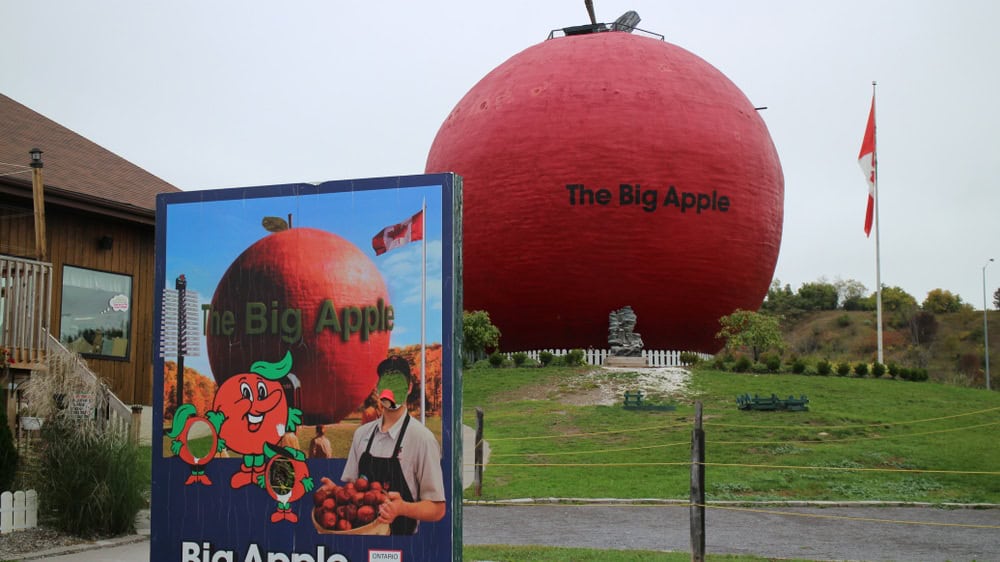 Ontario, Canada - Oct. 3, 2018: Landscape at The Big Apple.